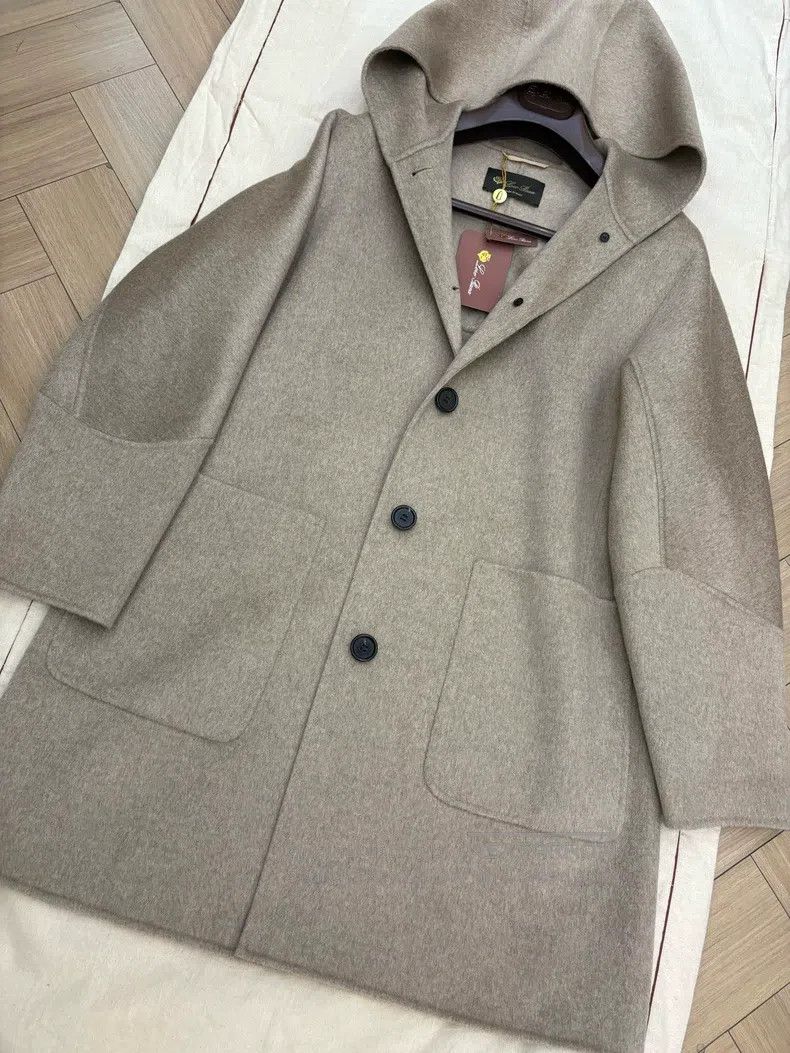 Loro Piana Loro Piana Hooded coat 100% cashmere, buttons with logo Size M / US 6-8 / IT 42-44 - 3 Thumbnail