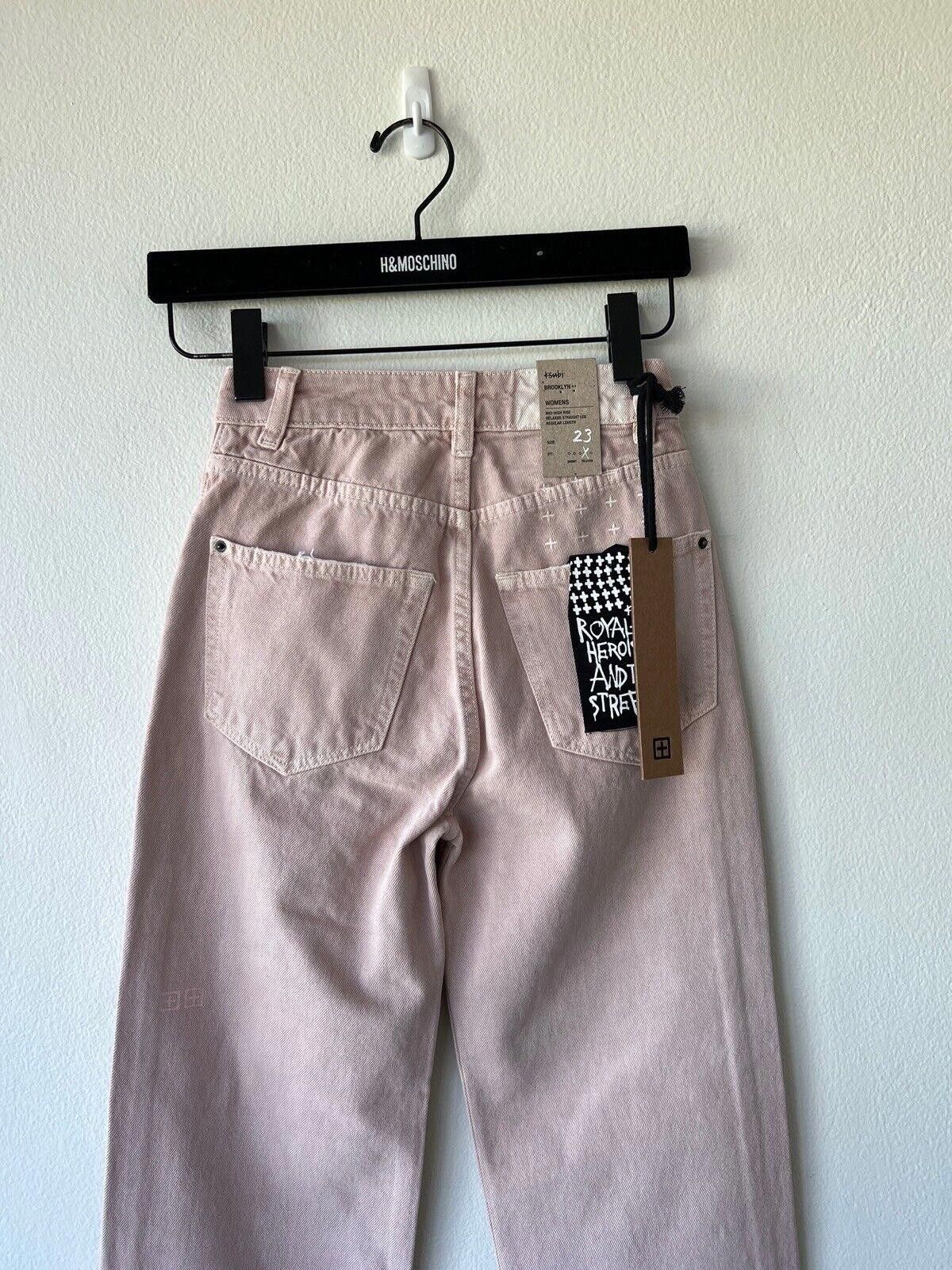 Ksubi new Ksubi womens denim high jean brooklyn pink 23 5 small xs Size 23" - 5 Thumbnail