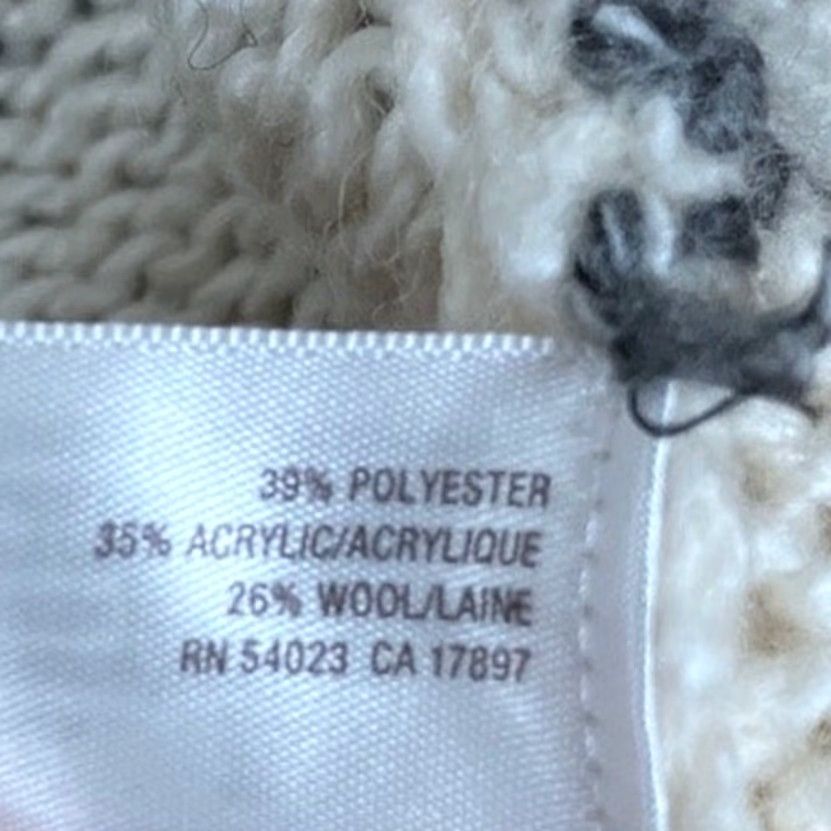 Old Navy Old Navy Sweater Women Cream Aztec Open Front Knit Short Sleeve Wool Blend S Cardigan Size S / US 4 / IT 40 - 7 Thumbnail