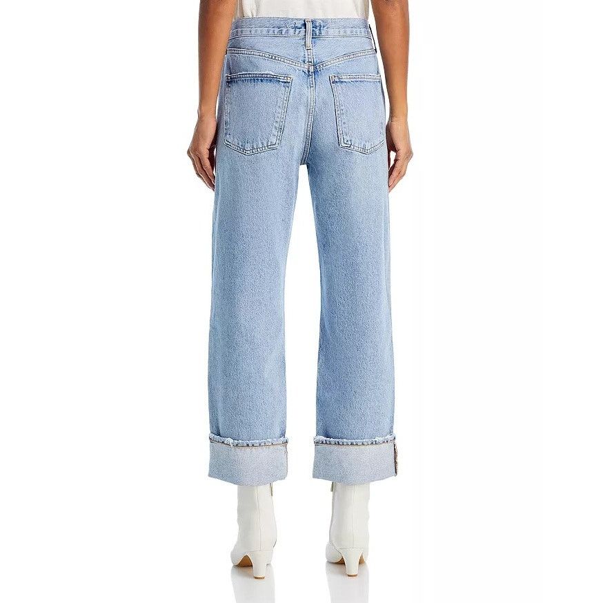 Agolde Agolde Women Force High Rise Straight Cuffed Jeans Size 32 Size 32" / US 10 / IT 46 - 5 Thumbnail
