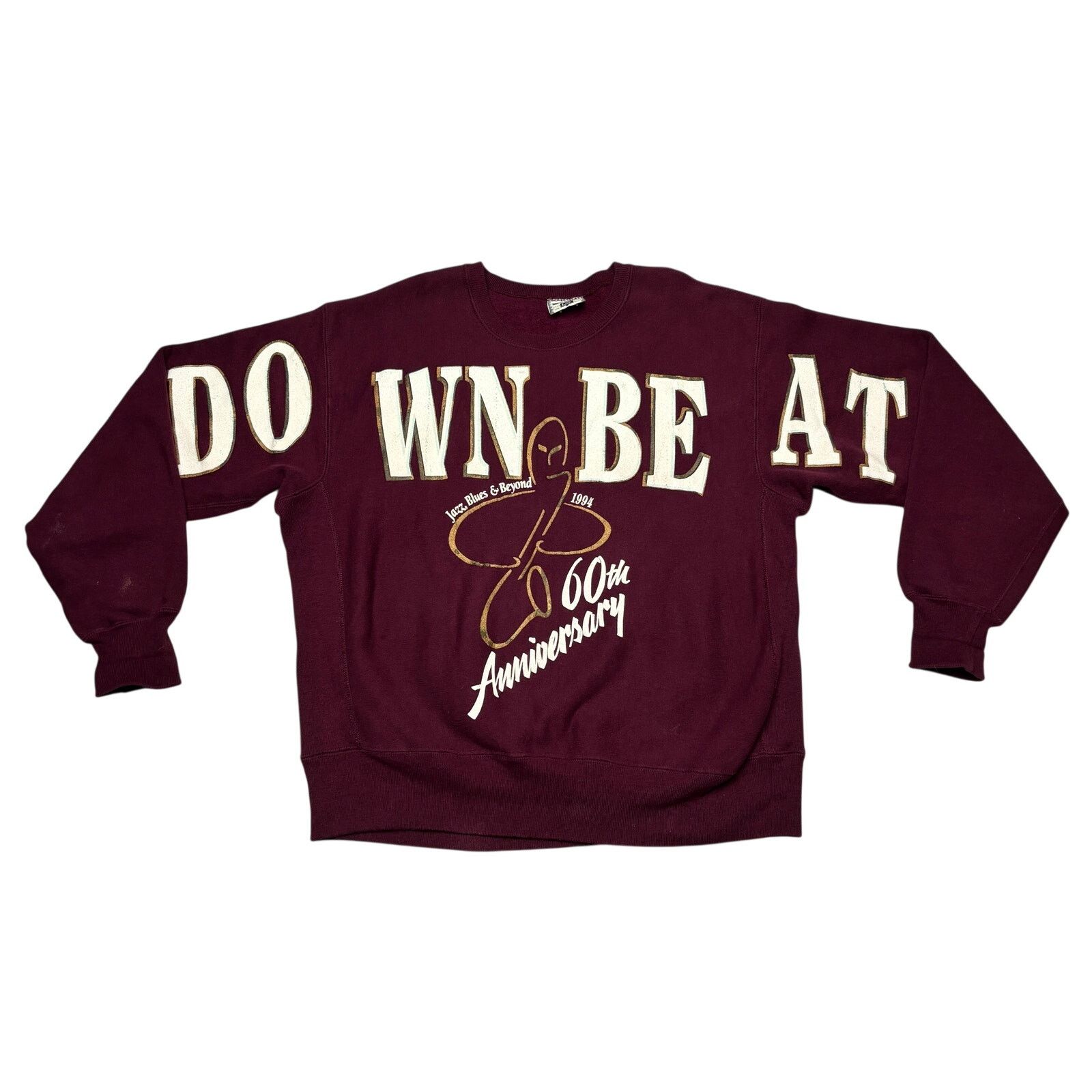 Lee × Vintage VTG 1994 Downbeat 60th Anniversary Sweatshirt XL Jazz Blues Size US XL / EU 56 / 4 - 1 Thumbnail