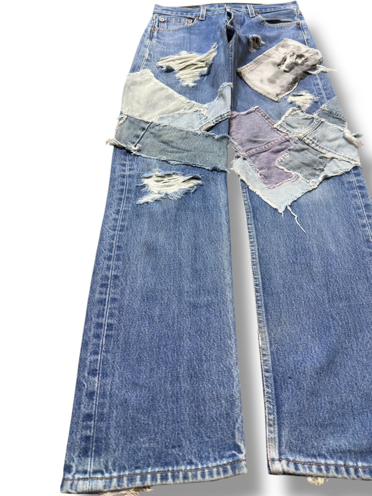 Levi's Vintage Levi’s 501 Sashiko Boro Denim Size US 29 - 3 Thumbnail