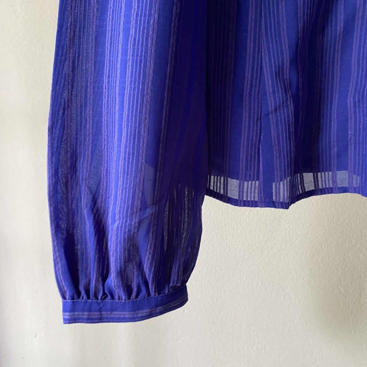 Pierre Cardin Pierre Cardin Purple Sheer Ruffle Blouse Size M / US 6-8 / IT 42-44 - 5 Thumbnail