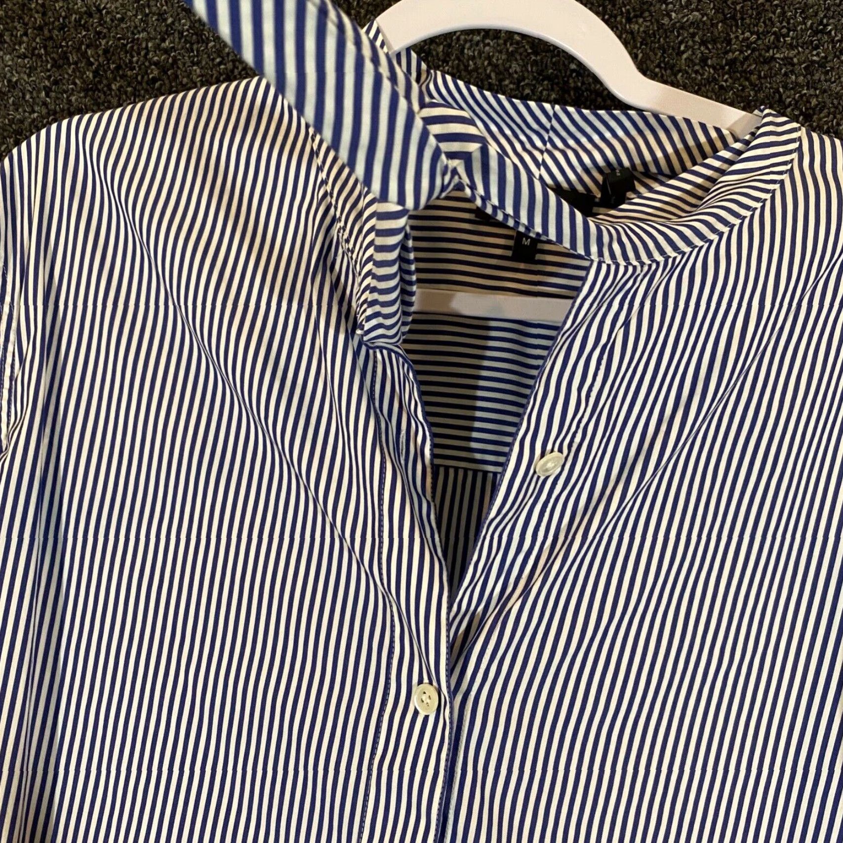 Theory THEORY Weekender Tie-Neck Button Up Long Sleeve Franklin Stripe Shirt Womens M Size M / US 6-8 / IT 42-44 - 7 Thumbnail