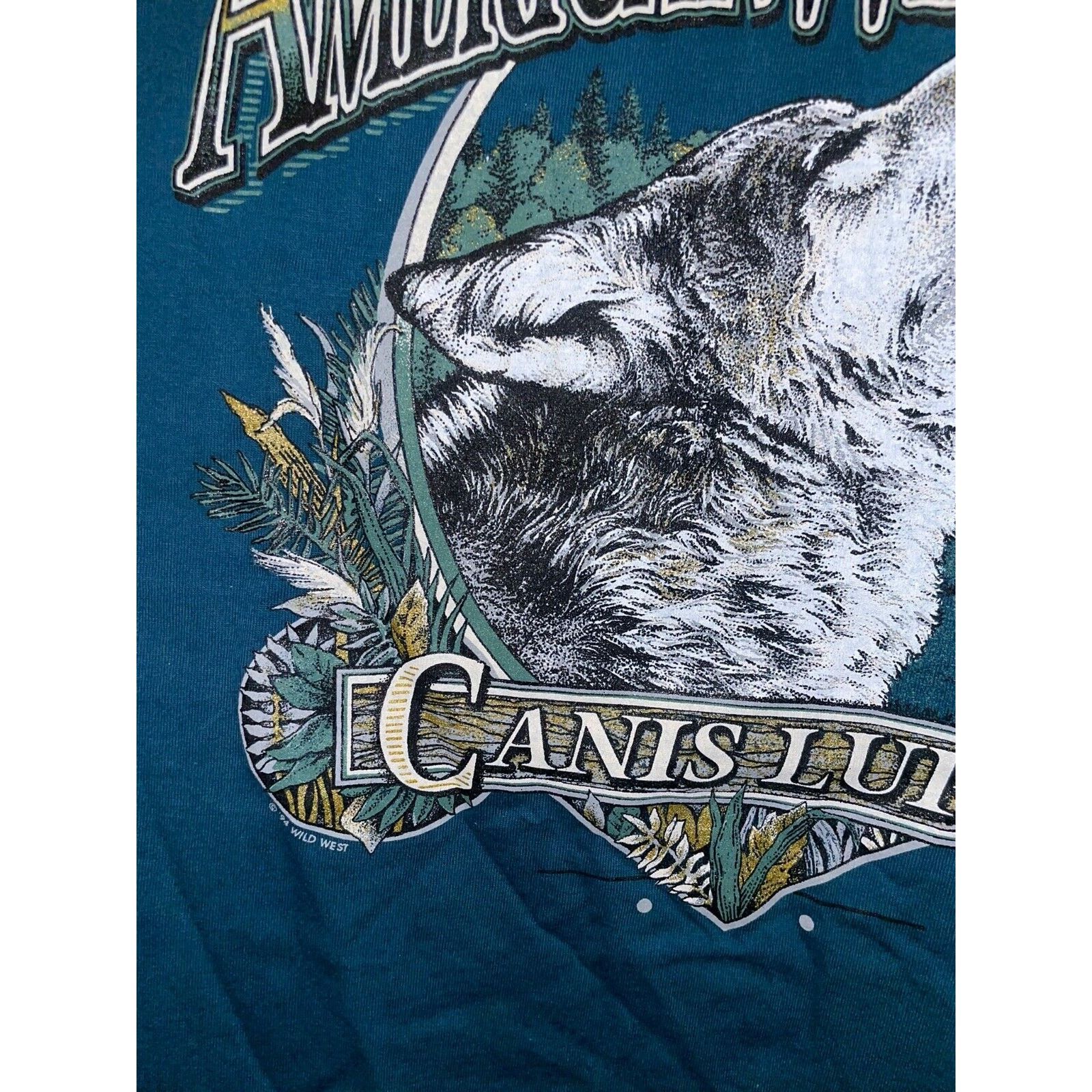 Jerzees Vintage Utah Wolf Shirt Dinosaur Monument Tee VTG 90s Medium Size US M / EU 48-50 / 2 - 8 Thumbnail