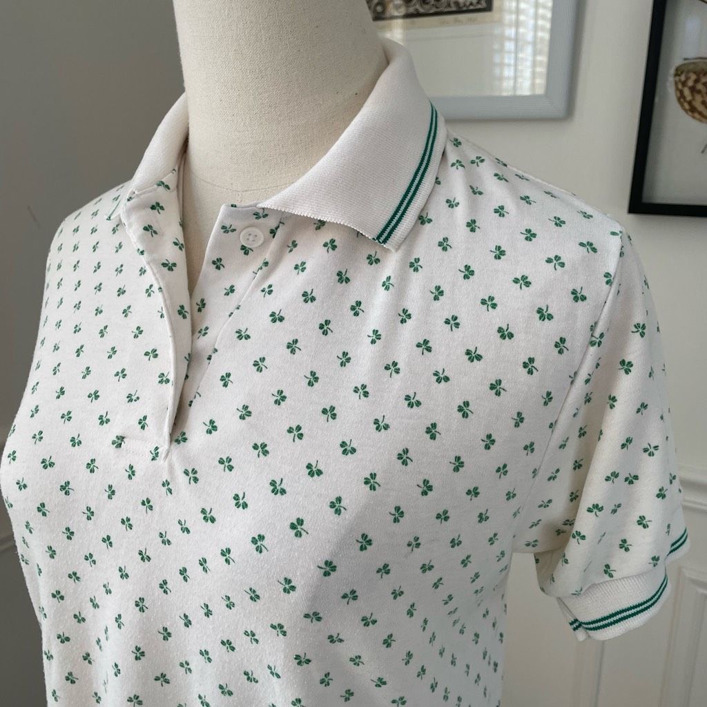 Vintage Vintage 80s Reed Hunter Shamrock Cropped Polo Shirt S M Size S / US 4 / IT 40 - 3 Thumbnail