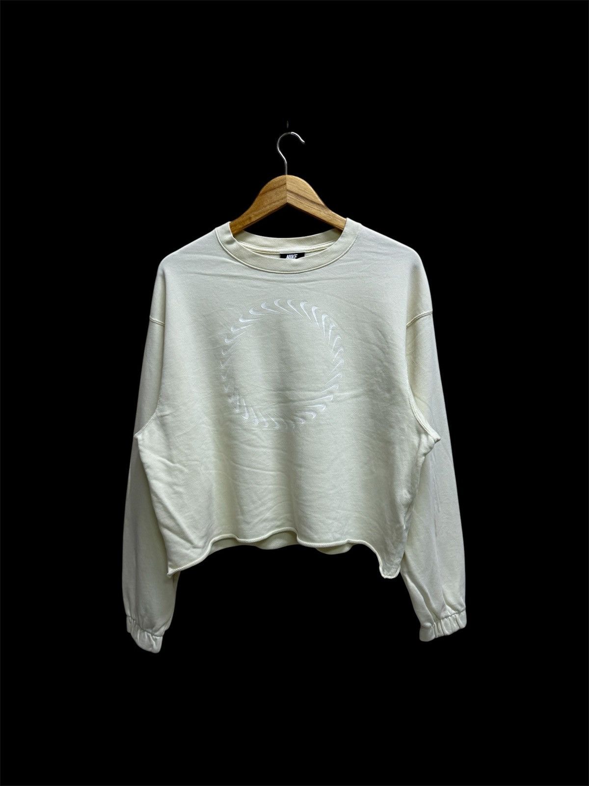 Nike Nike Swoosh Pinwhell Cropped Sweatshirt Size L / US 10 / IT 46 - 1 Thumbnail