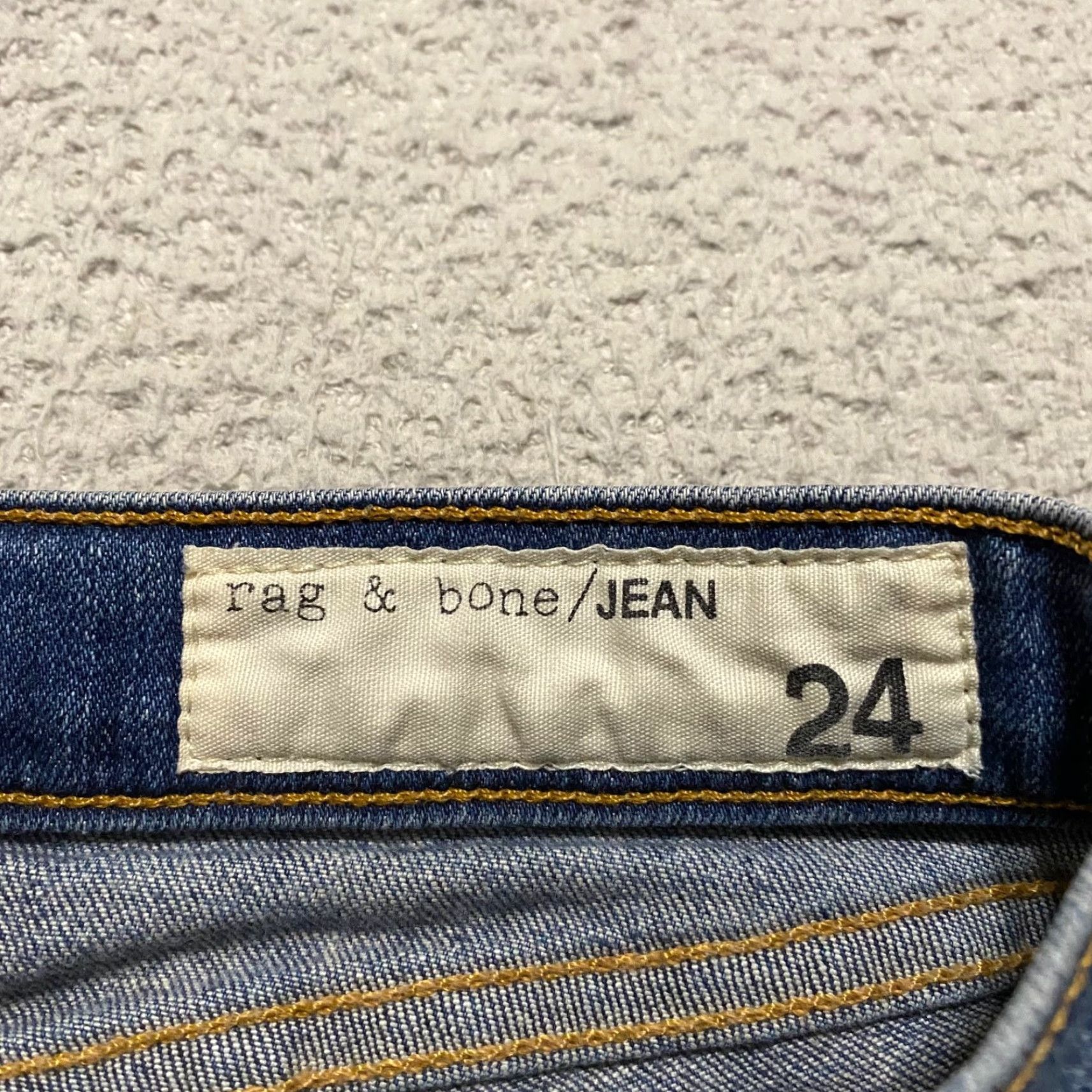Rag & Bone VINTAGE Rag & Bone Womens Jeans Blue Denim Medium Wash Skinny Distressed Low Rise 24 5-Pocket Design Rise High Relaxed? Size 42" / US 20 - 3 Thumbnail