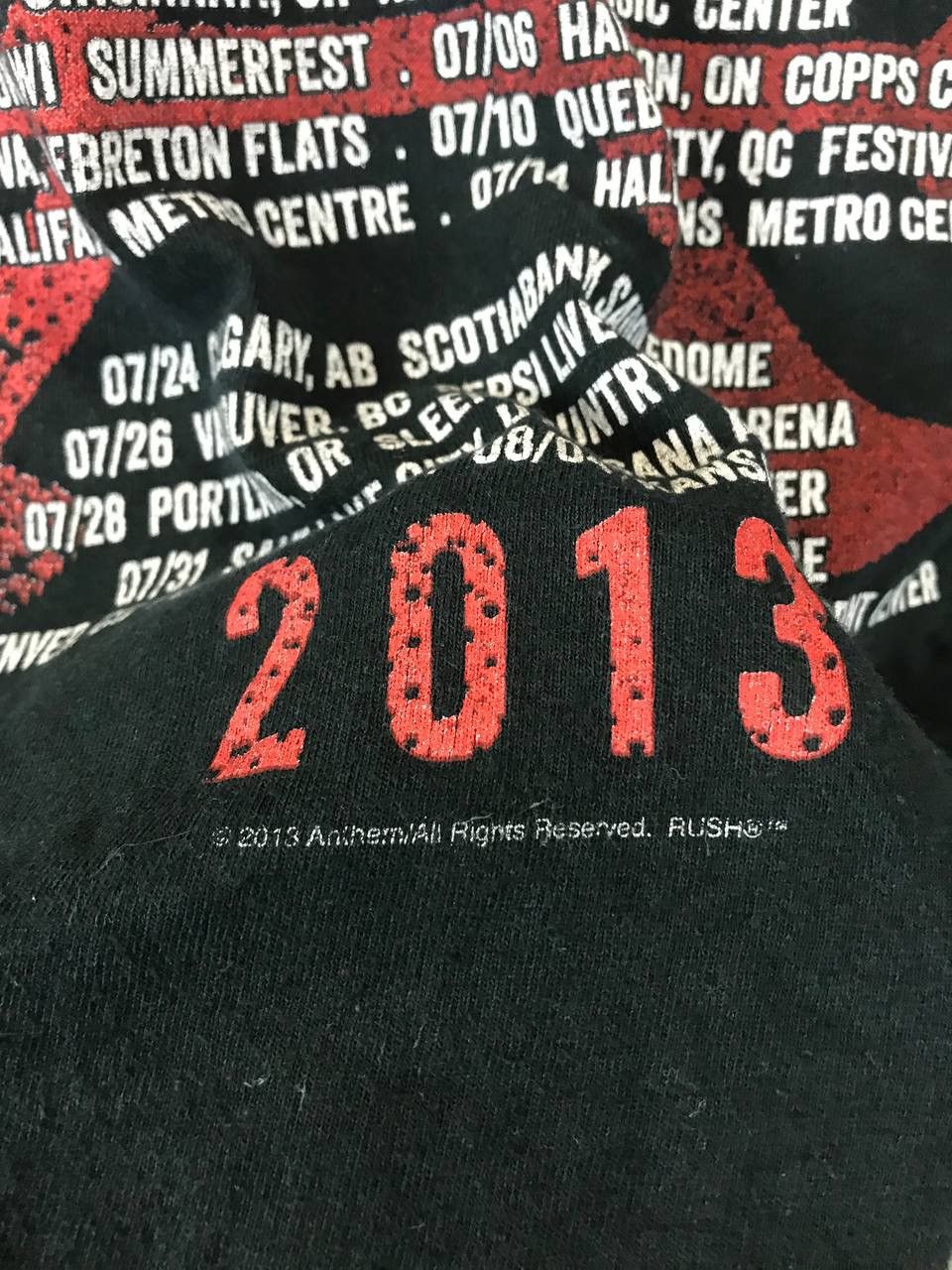 Band Tees Rush 2013 rock band tour tee Size US S / EU 44-46 / 1 - 5 Thumbnail