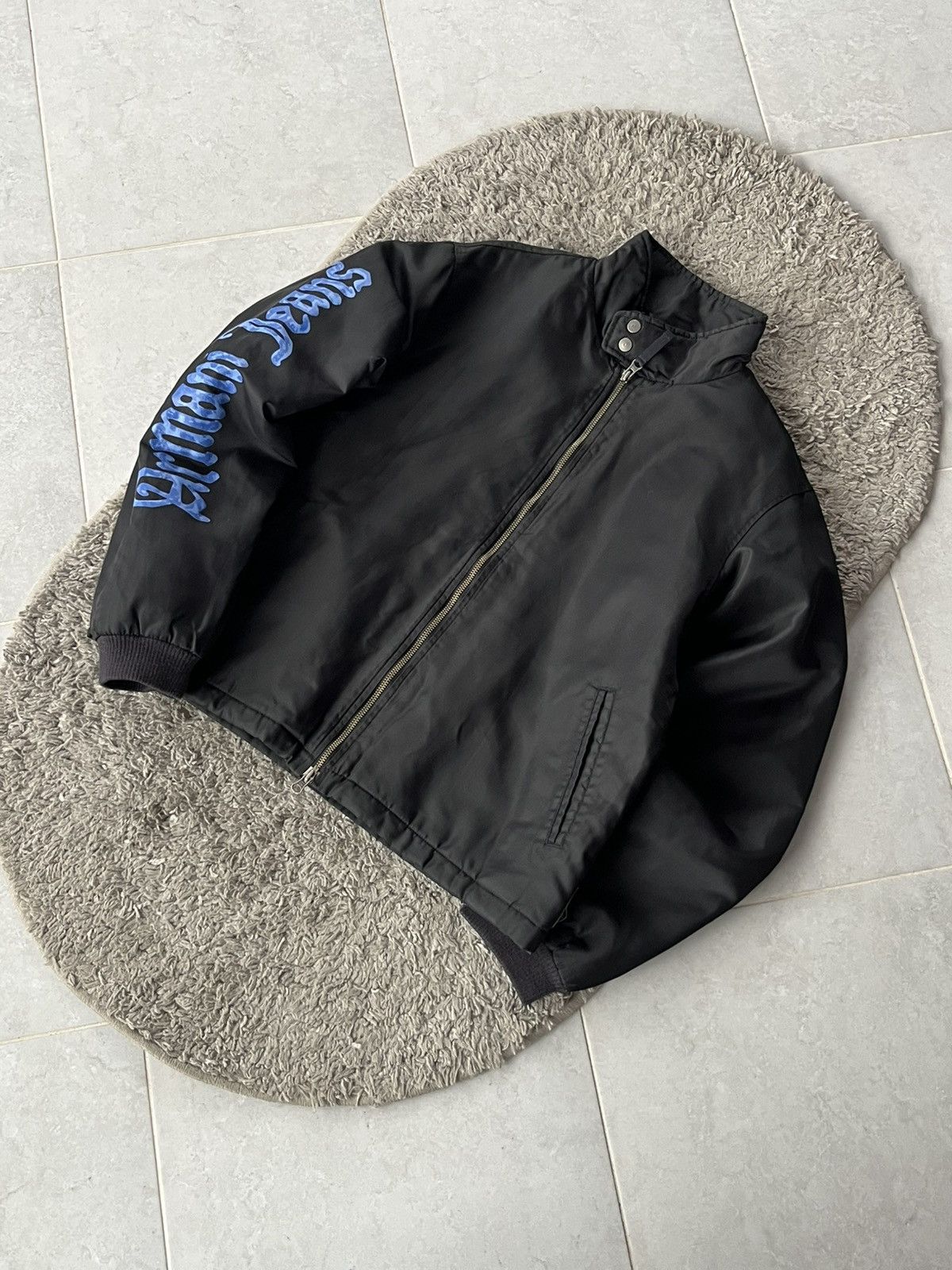 Giorgio Armani Vintage Jacket Armani Jeans BIG LOGO Motorcycle Streetwear Size US M / EU 48-50 / 2 - 4 Thumbnail