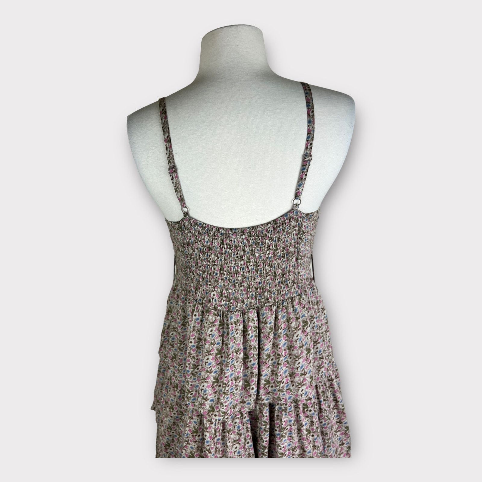 Vintage Mine... | Vintage Y2K Floral Tiered Ruffle Boho Dress Size S / US 4 / IT 40 - 4 Thumbnail