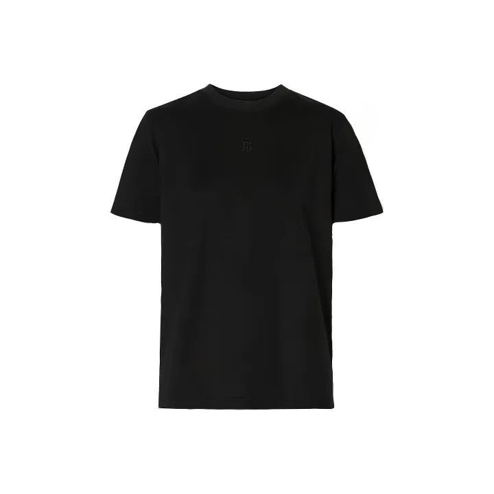 Burberry Burberry Monogram Motif Embroidered Cotton T-Shirt 0079 Size M / US 6-8 / IT 42-44 - 1 Thumbnail