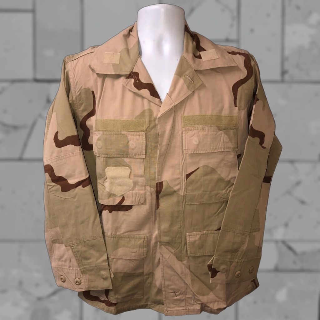 Vintage Mens Beige Camoflauge Military Jacket Size S Size US S / EU 44-46 / 1 - 1 Thumbnail