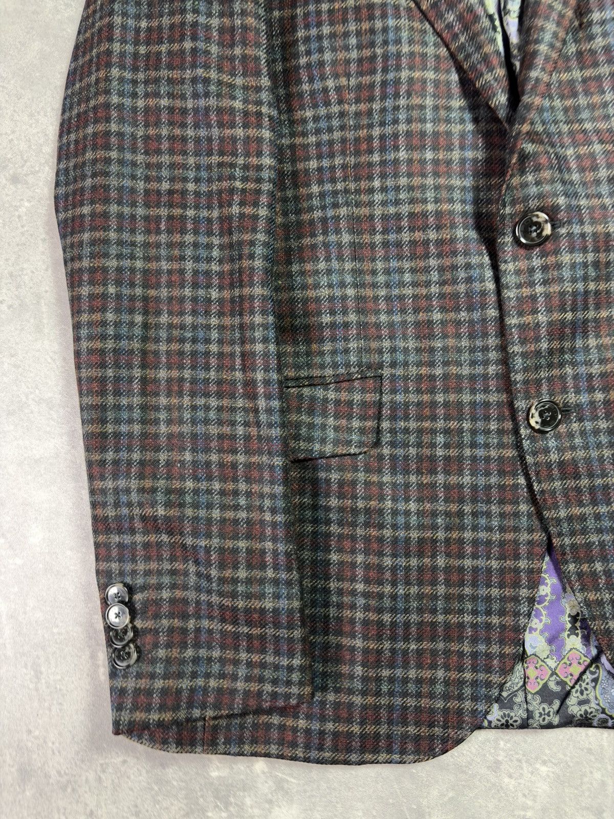 Etro Etro Tweed Wool Silk Lining Plaid Sport Blazer Jacket 50 Size 50R - 5 Thumbnail