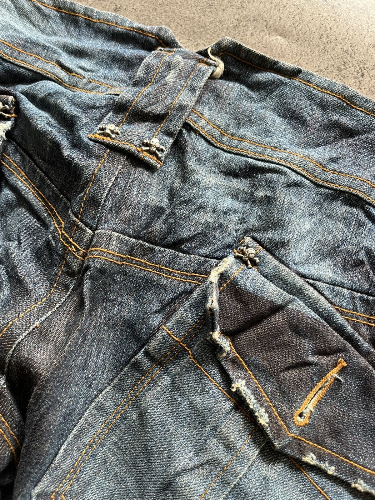 5351 POUR LES HOMMES HOMME Japan Skull Denim – Grunge Style Size US 32 / EU 48 - 13 Thumbnail