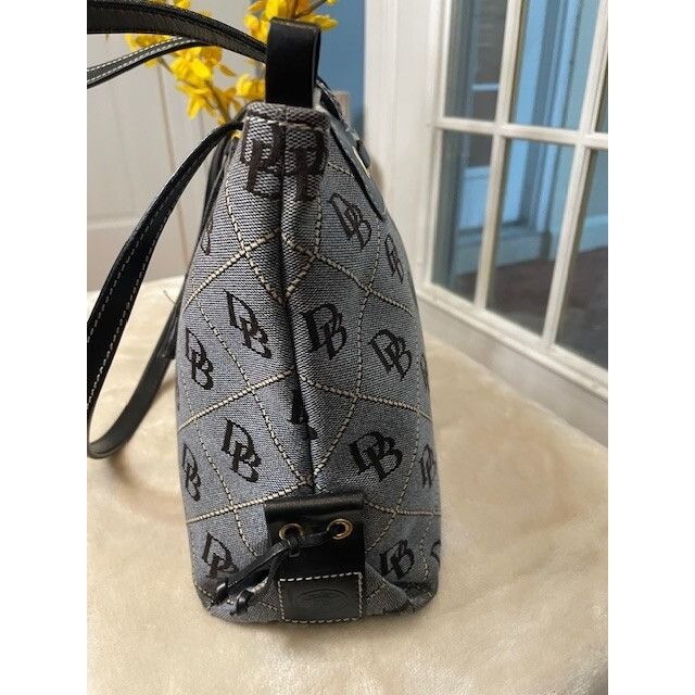 Dooney & Bourke Vintage Dooney & Bourke Denim Canvas Tote Bag Logo Monogram Size ONE SIZE - 7 Thumbnail