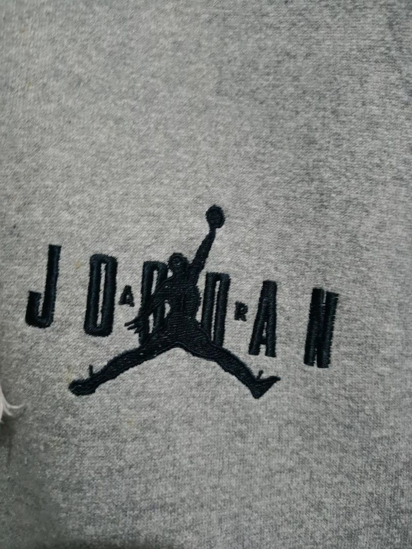 Jordan Brand × Nike × Vintage Vintage 90s nike x air jordan hoodie grey Size US M / EU 48-50 / 2 - 3 Thumbnail