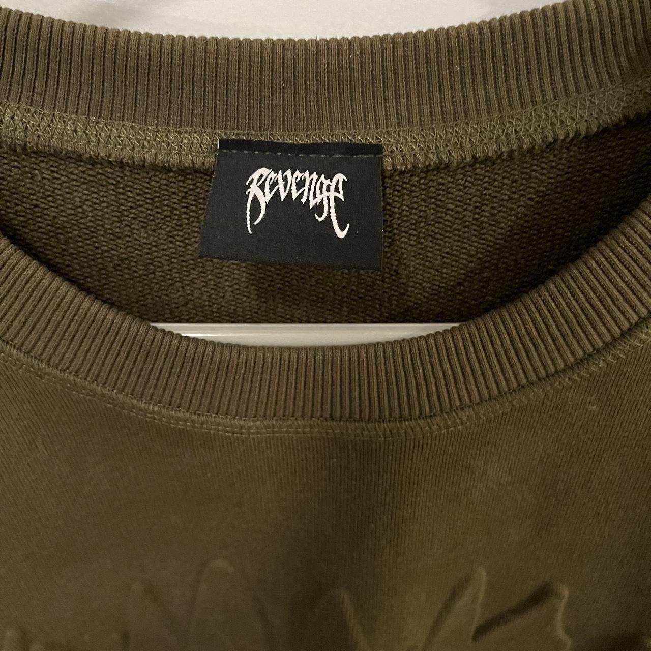 Revenge Revenge Embossed French Terry Crewneck (Army) Size US S / EU 44-46 / 1 - 3 Thumbnail