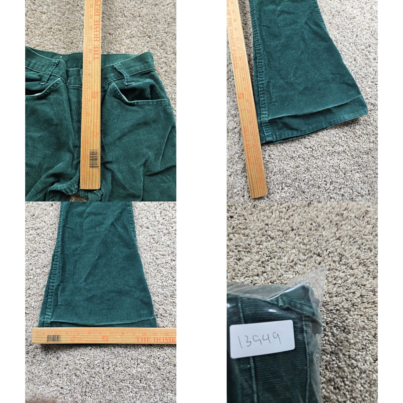 Levi's VINTAGE Levi's Corduroy Pants Women's Green 25X34 Rust Belt Bell Bottom Cotton Western 70s Size 42" / US 20 - 9 Thumbnail