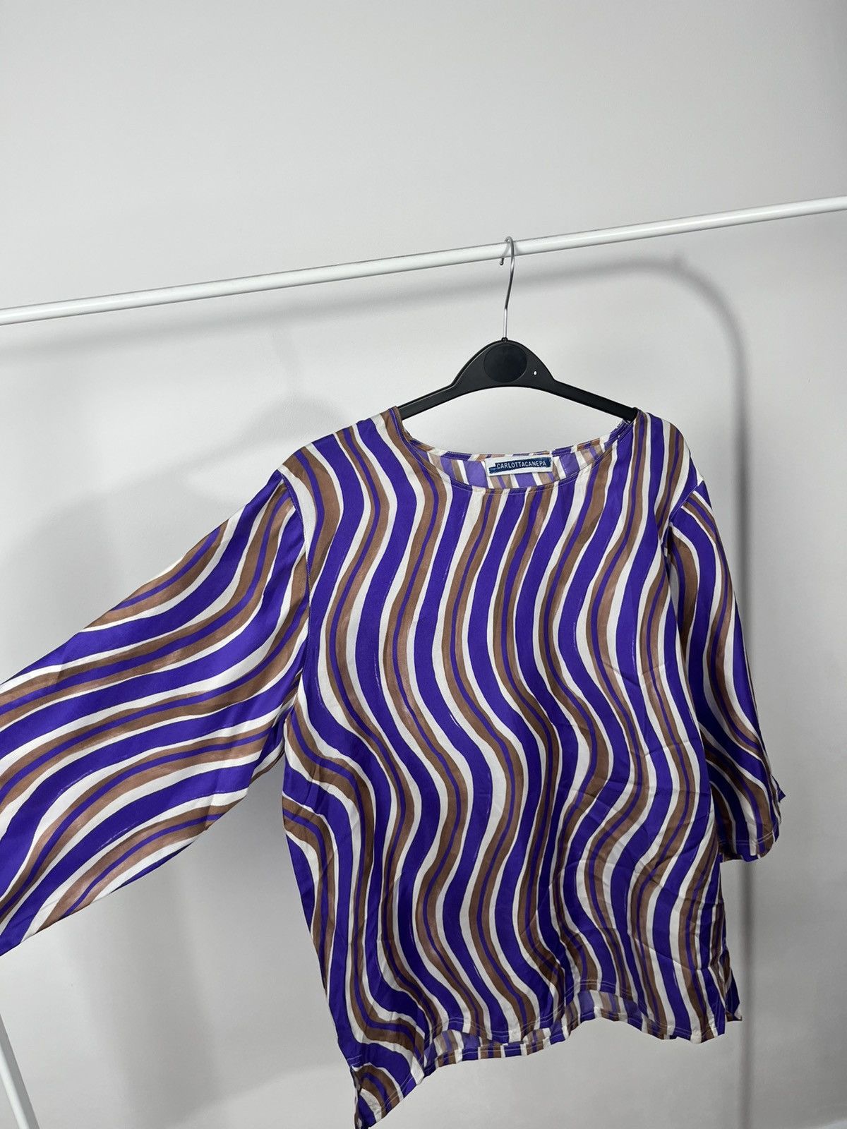 Other Carlotta Canepa 100 percent silk striped blouse Italy Size S / US 4 / IT 40 - 7 Thumbnail