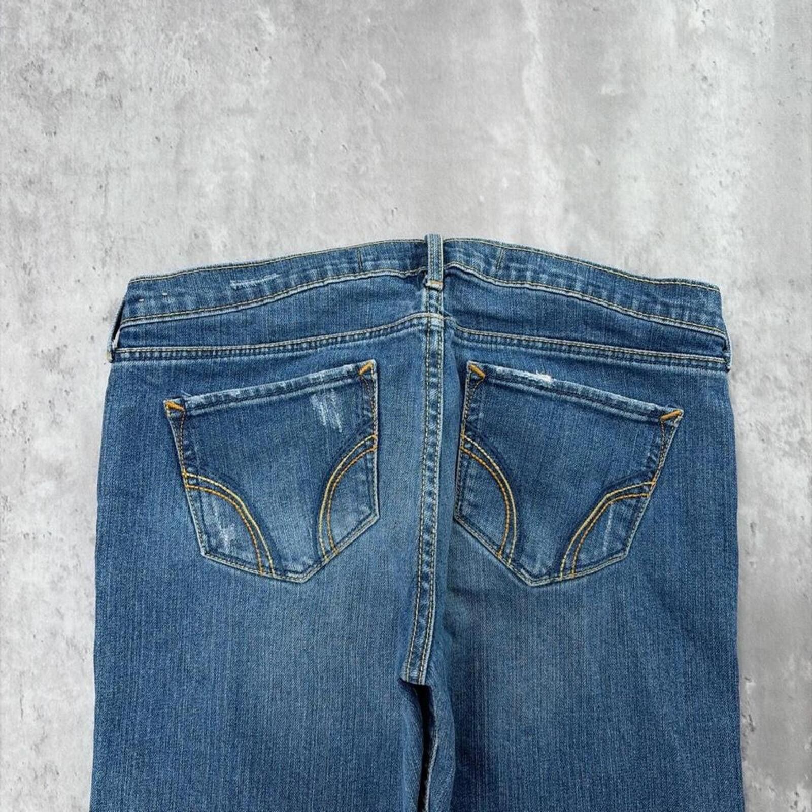 Other Y2K Blue Hollister Surf Grunge Capri Denim Shorts Size 30" / US 8 / IT 44 - 3 Thumbnail