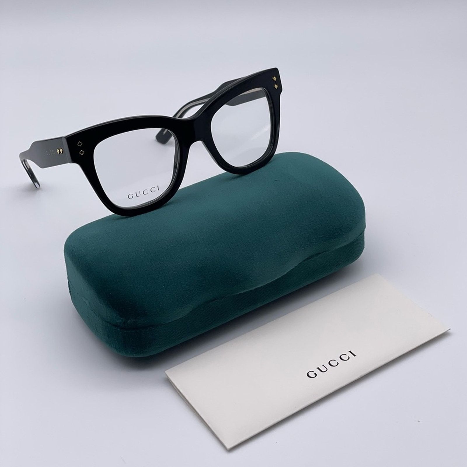 Gucci NEW GUCCI GG1082O 001 Black/Transparent Women Eyeglasses Size ONE SIZE - 8 Thumbnail