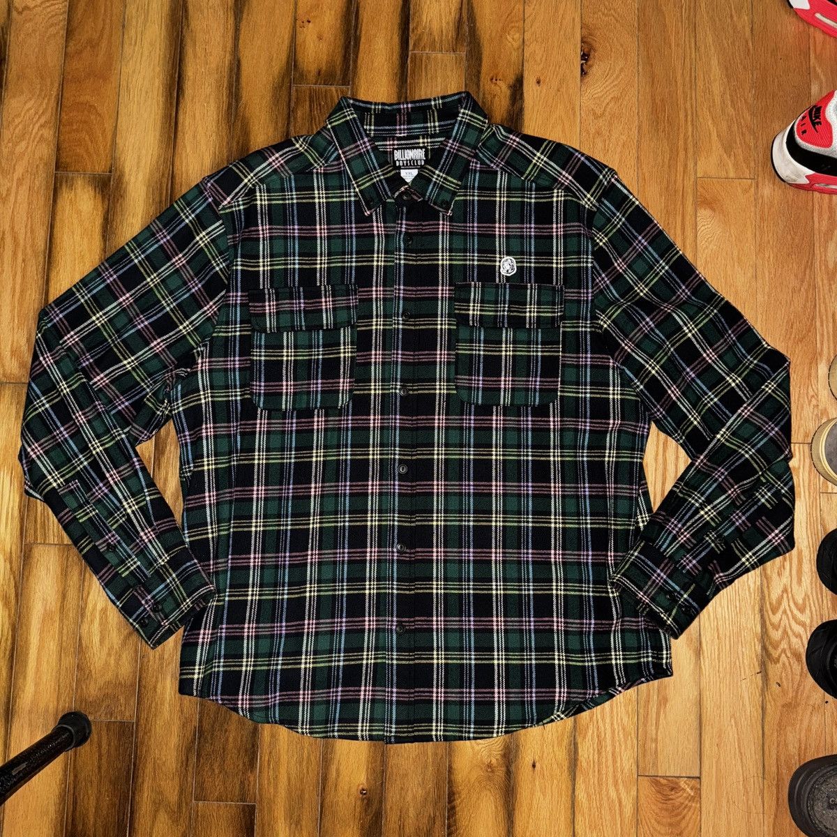 Billionaire Boys Club Billionaire Boys Club Flannel Green Size US XXL / EU 58 / 5 - 1 Thumbnail