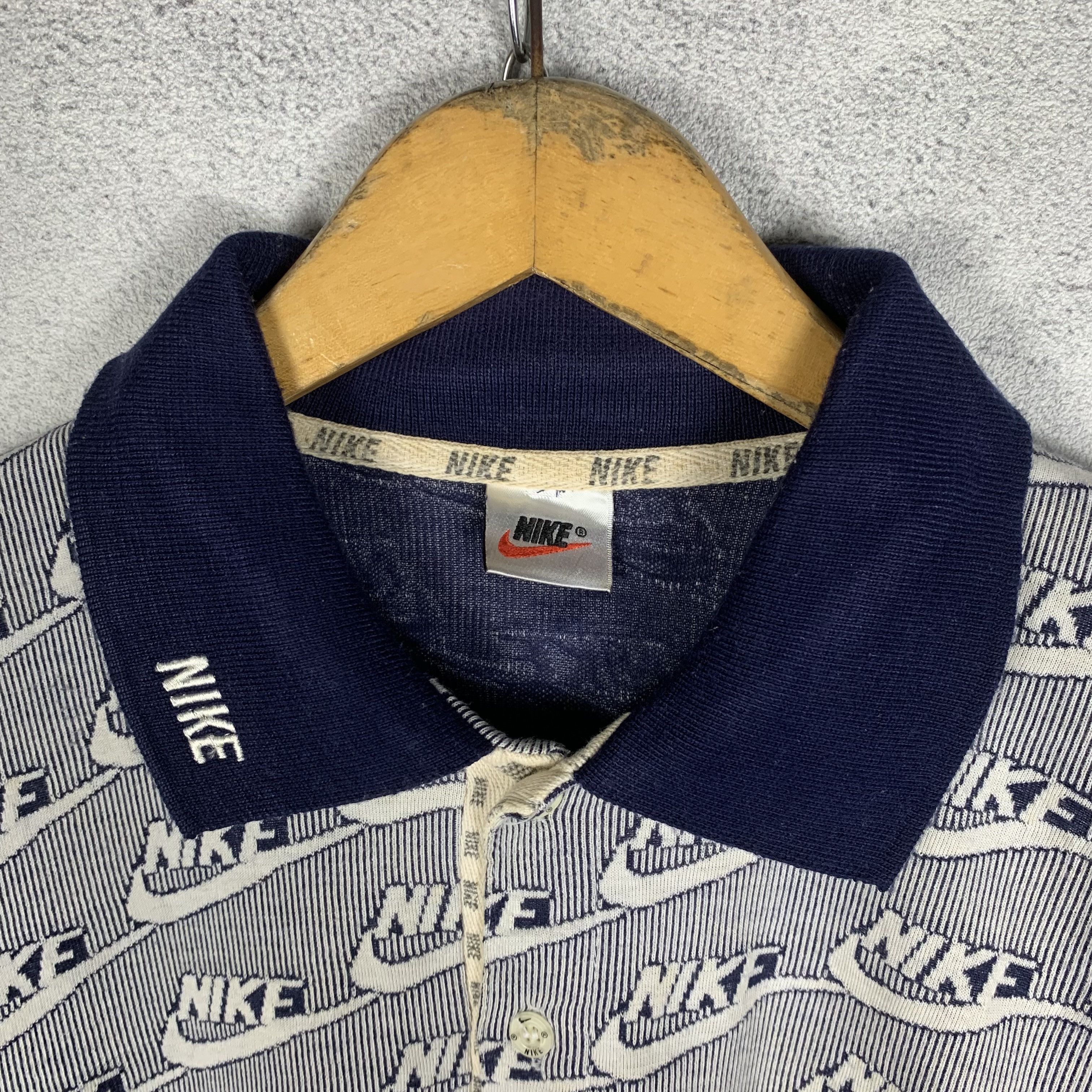 Nike Vintage 90s Nike Swoosh Overprint Longsleeve Tshirt Size US L / EU 52-54 / 3 - 4 Thumbnail