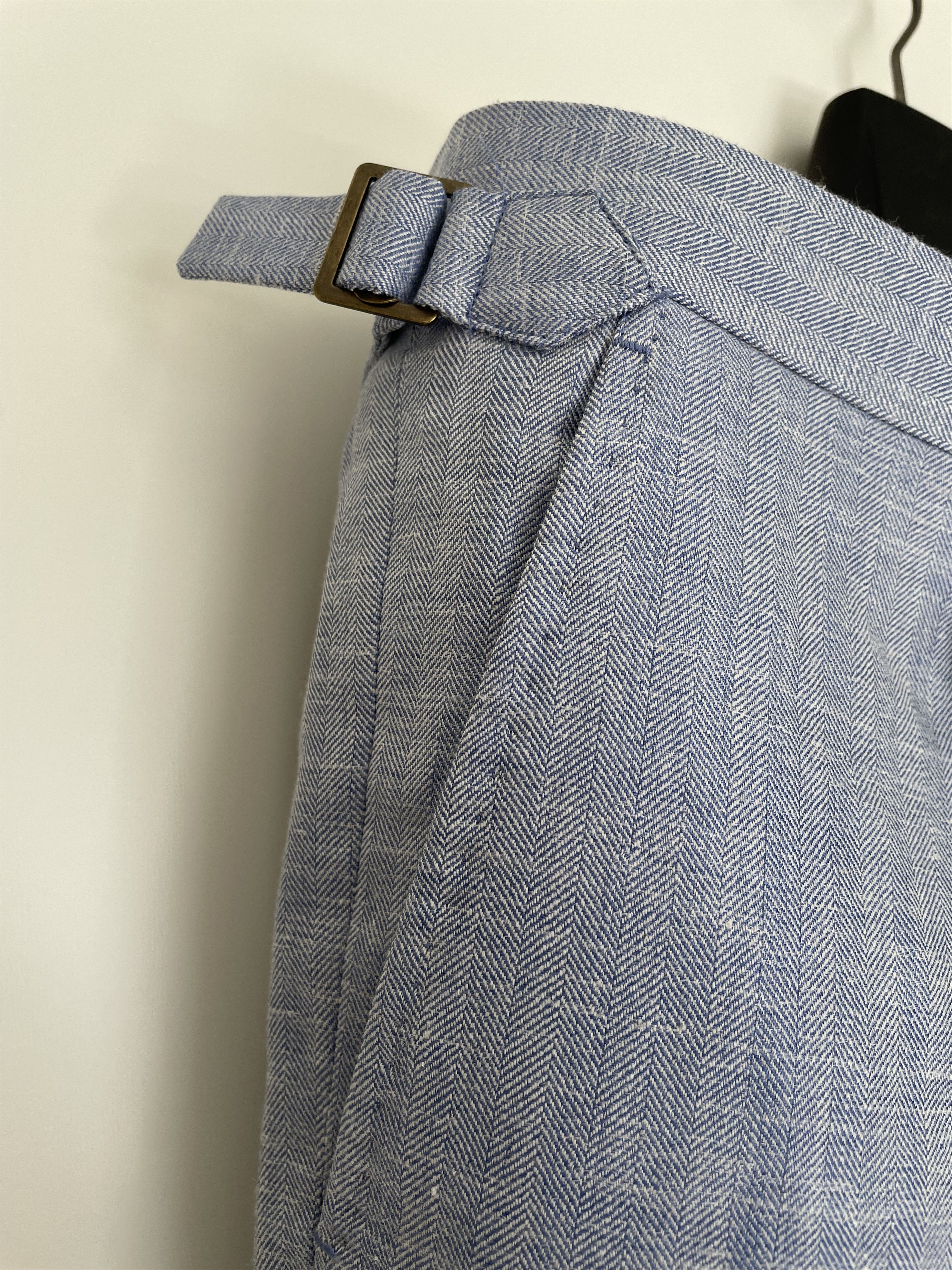 Other NWT Cavour light blue herringbone trousers, size EU50\w34 Size US 34 / EU 50 - 2 Thumbnail