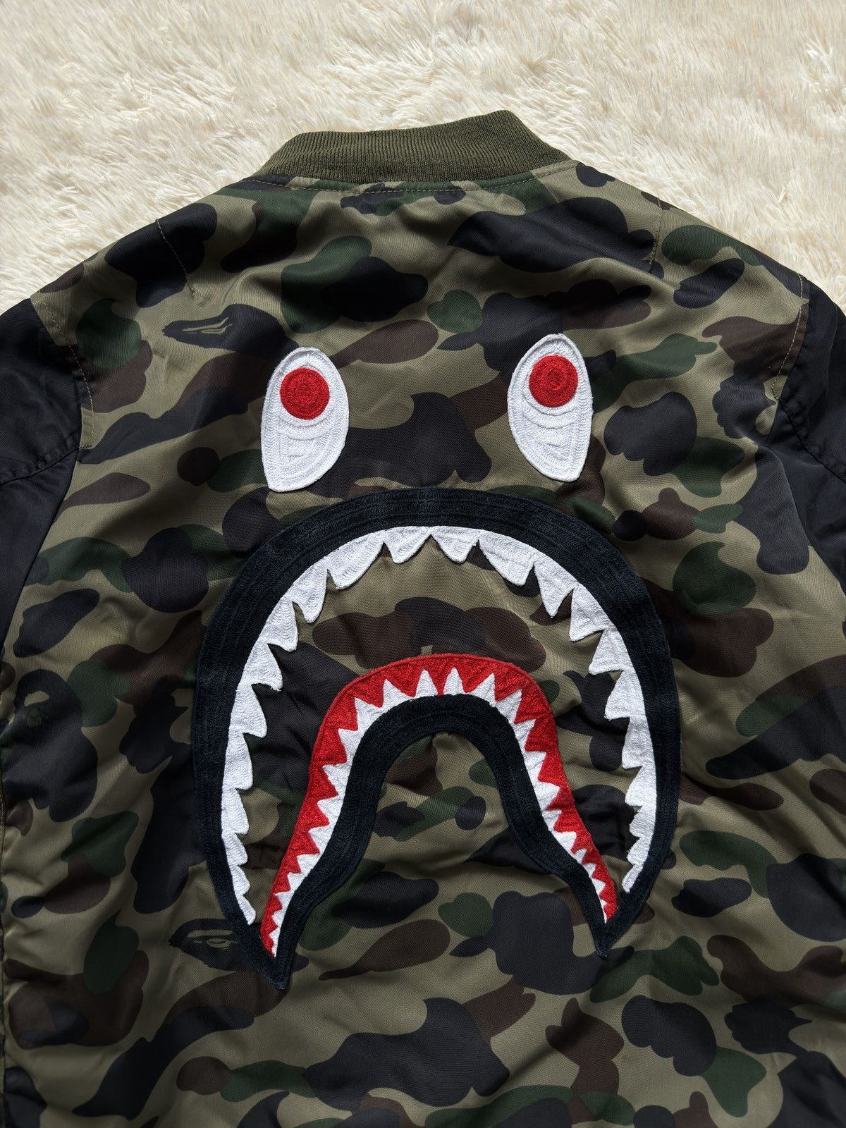 Bape Bape First Camo MA1 Shark bomber jacket M Size US M / EU 48-50 / 2 - 7 Thumbnail