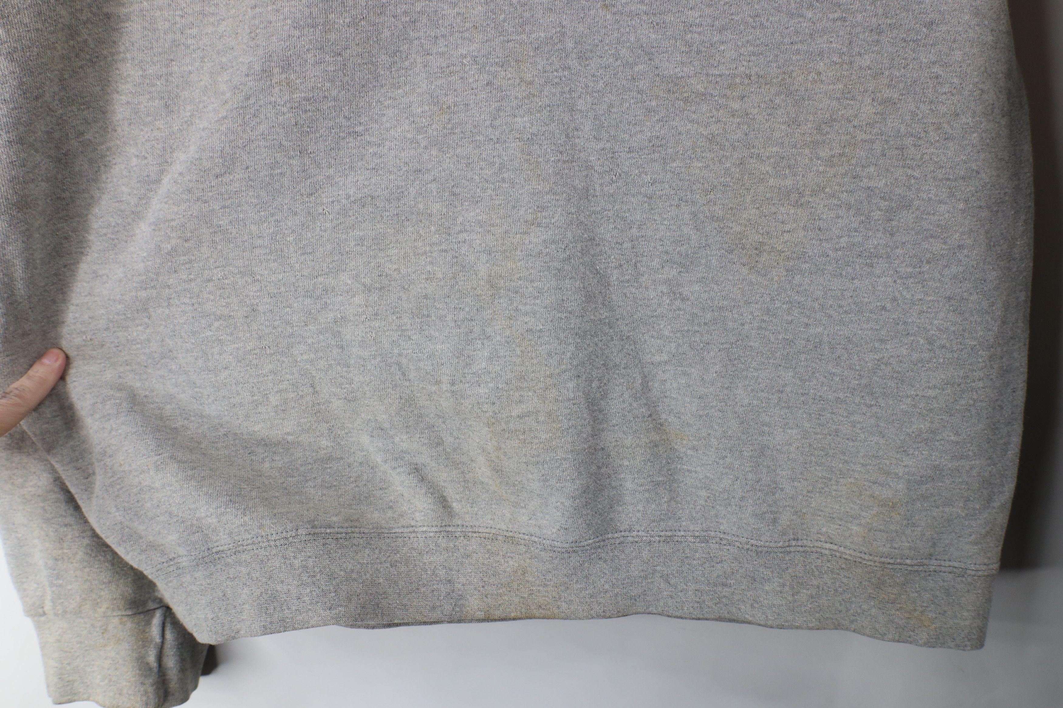 Nike × Vintage Vintage 90s Nike Athletics Spell Felt Patch Sweatshirt USA Size US L / EU 52-54 / 3 - 9 Thumbnail