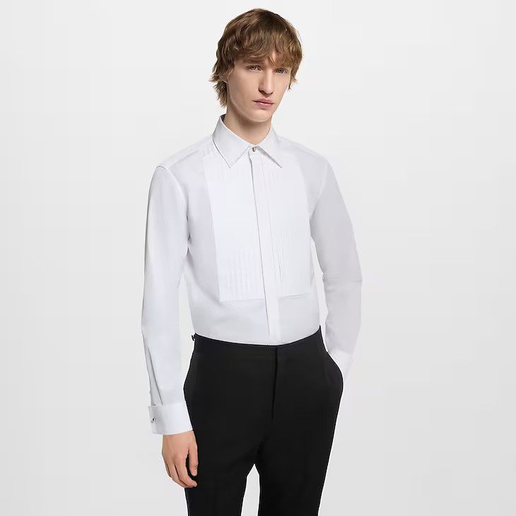 Louis Vuitton Bib Front Evening Shirt - 42 4L Size 42L - 4 Thumbnail