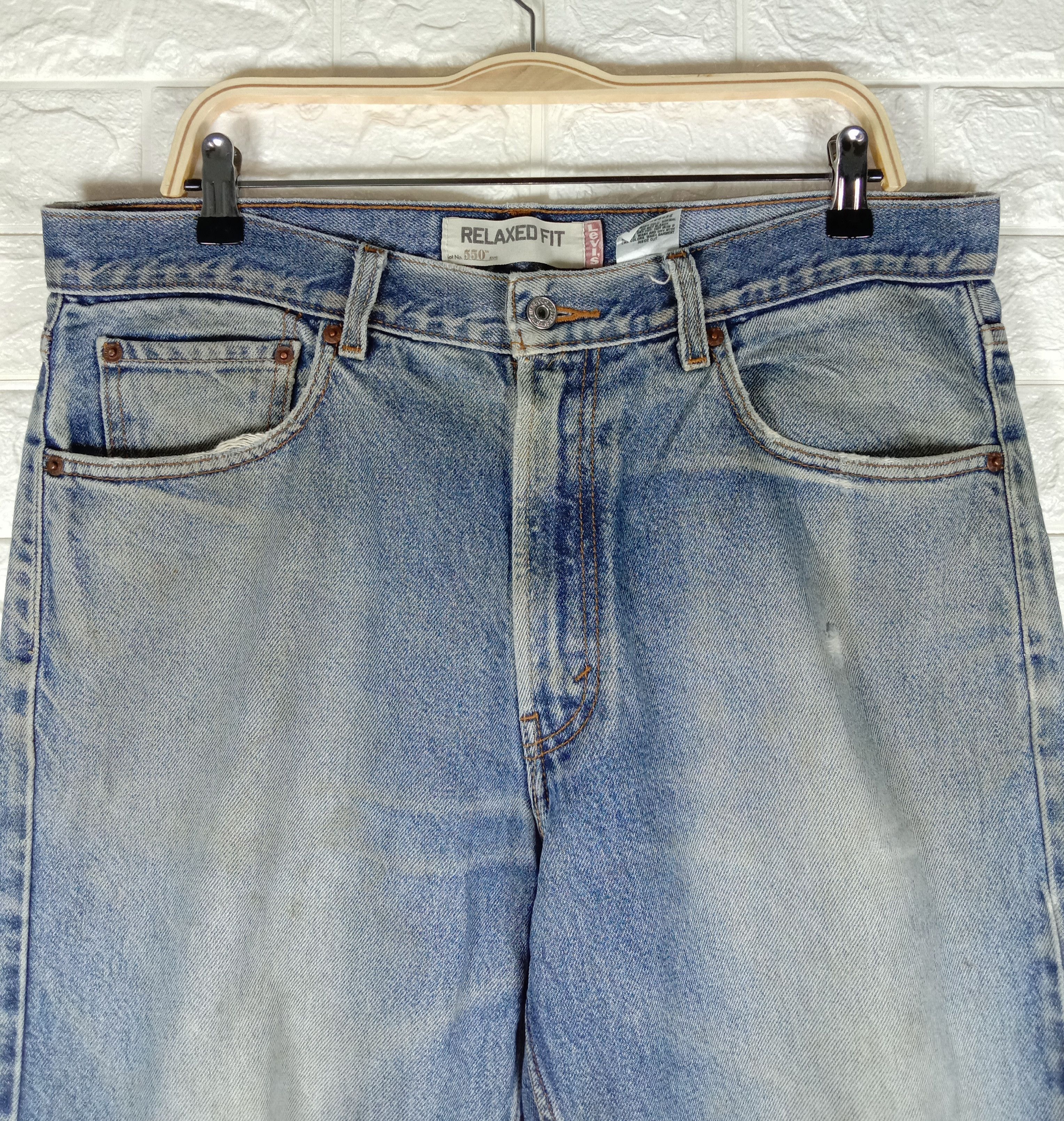 Levi's Vintage Levi’s 550 Jeans Rusty Wash Distressed Denim Size US 36 / EU 52 - 2 Thumbnail