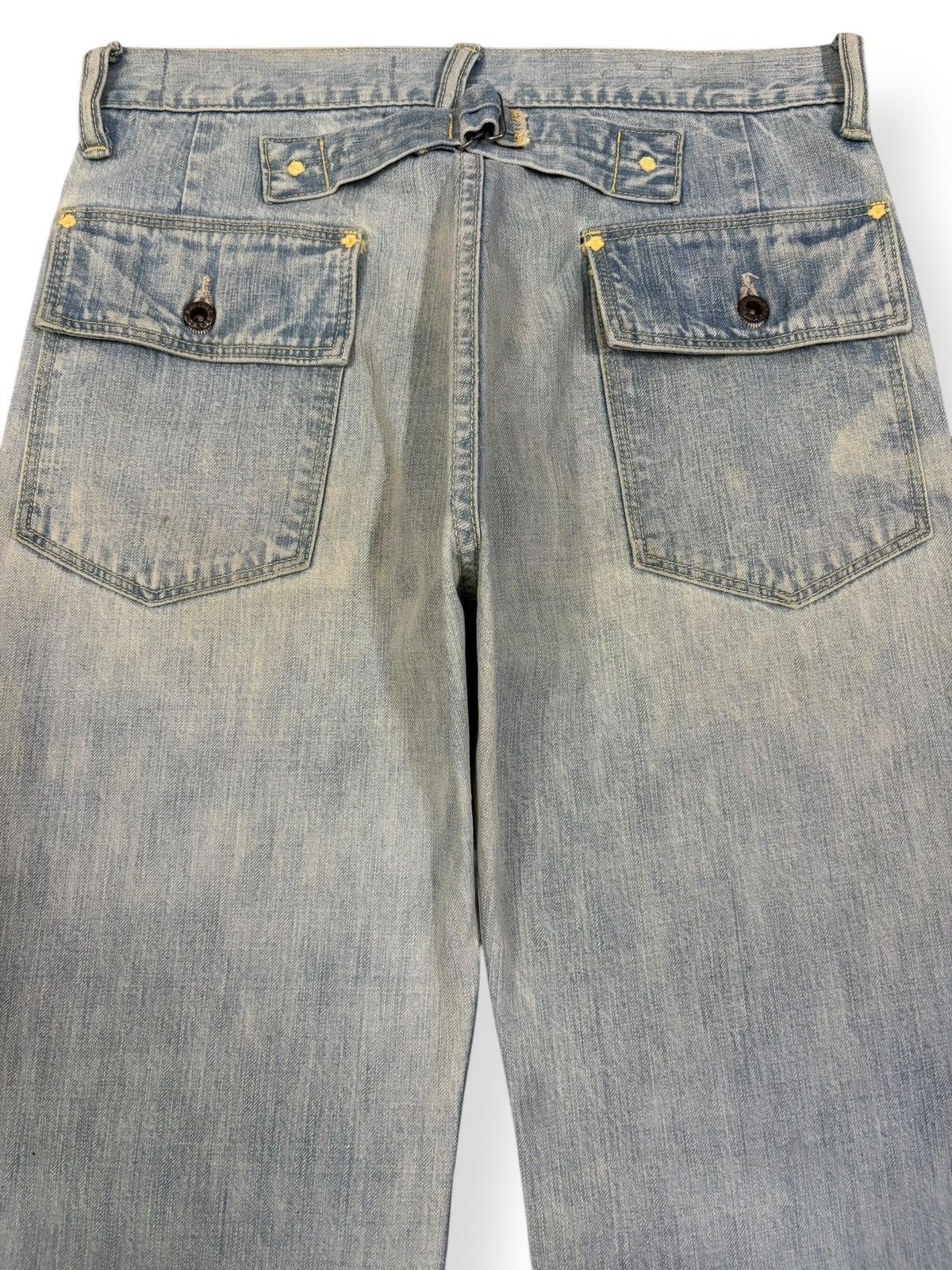 Kapital Kountry Kapital Okabellbo Buckle Back Flare Bell Bottom Jeans Size US 28 / EU 44 - 8 Thumbnail