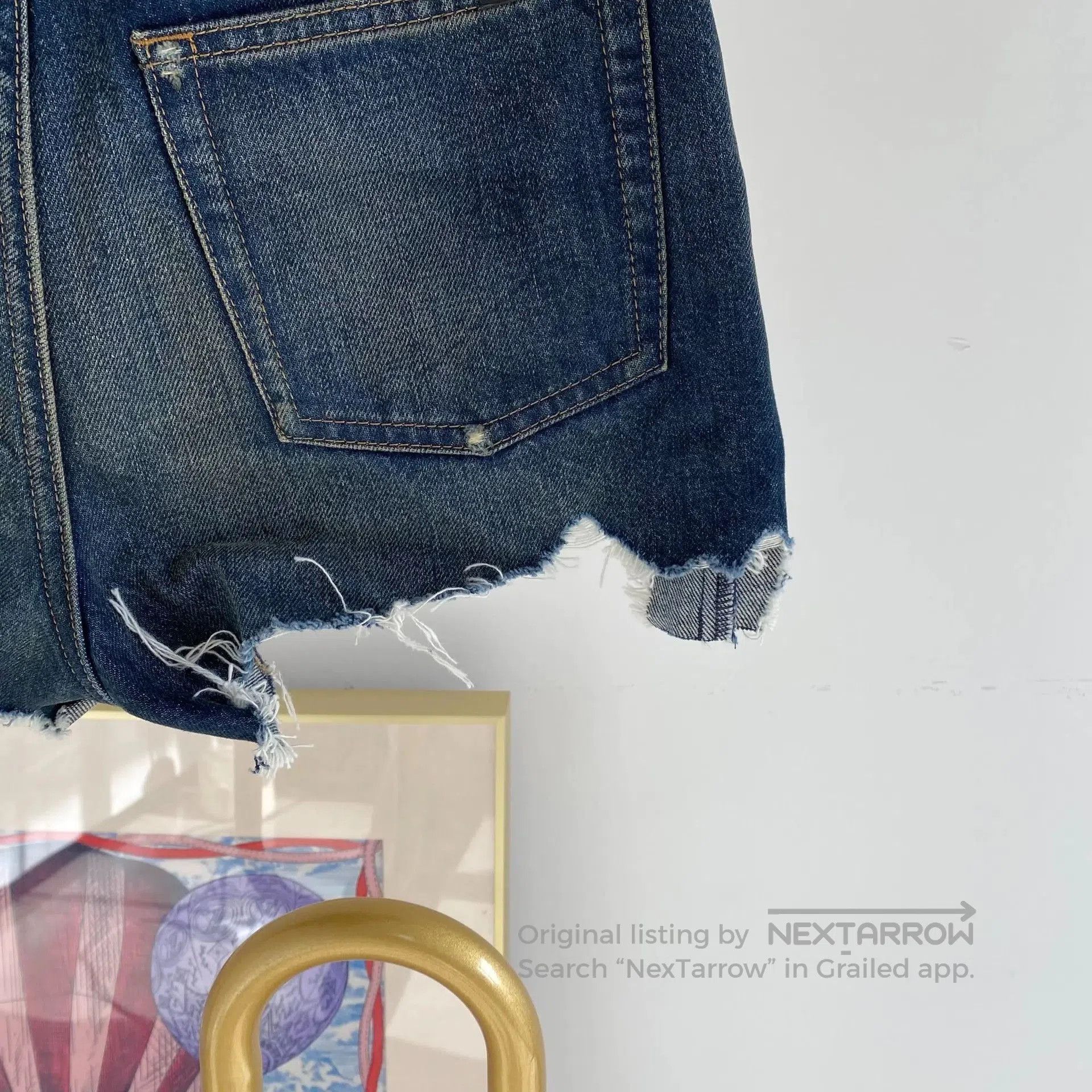 Saint Laurent Paris Saint Laurent Blue Denim Shorts 25. Size 25" / US 0 / IT 36 - 5 Thumbnail