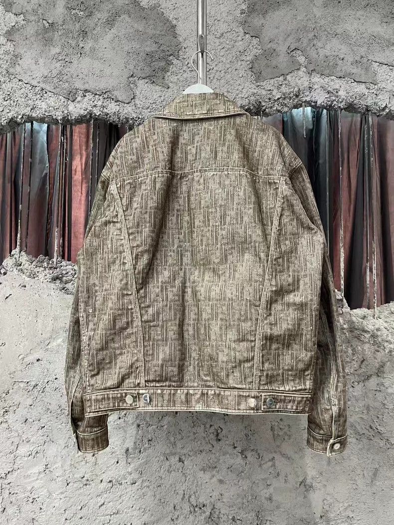 Fendi Fendi Logo Denim Jacket Outerwear Size US XXL / EU 58 / 5 - 2 Thumbnail