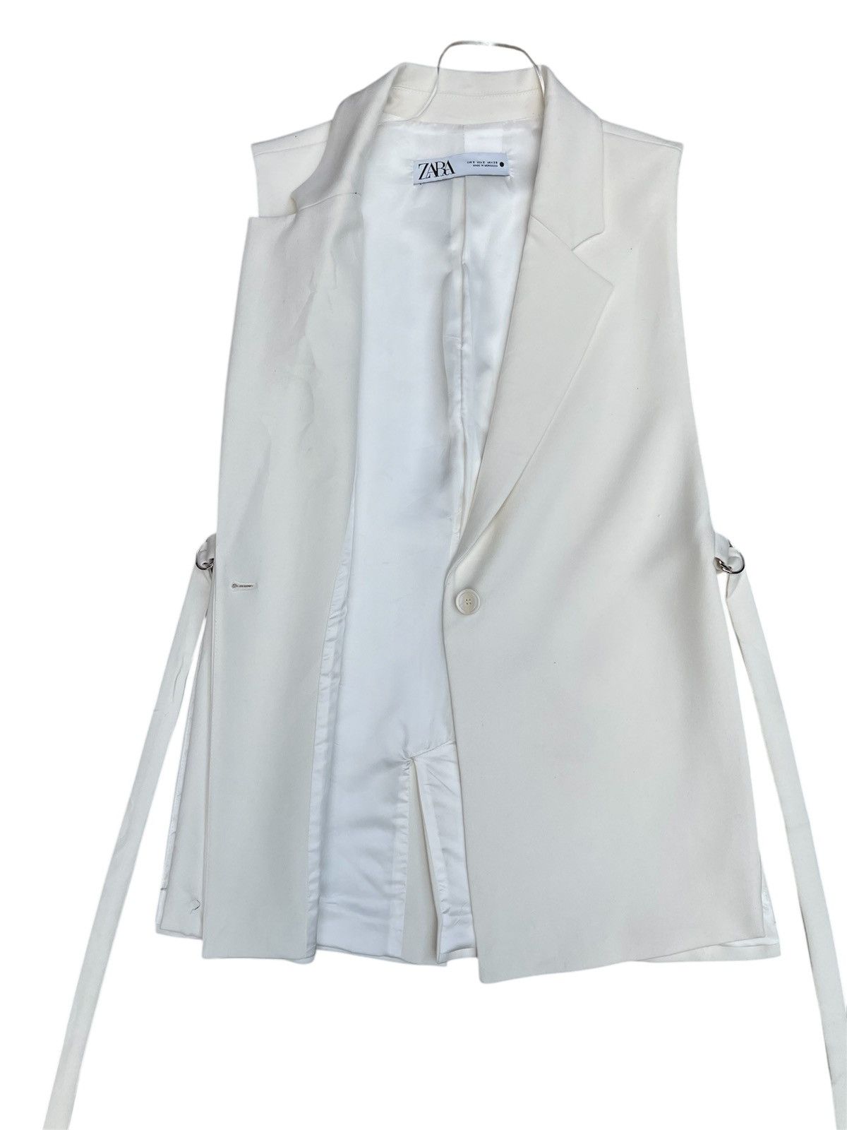 Zara Zara White Sleeveless Blazer with Adjustable Straps - Size M Size S / US 4 / IT 40 - 4 Thumbnail