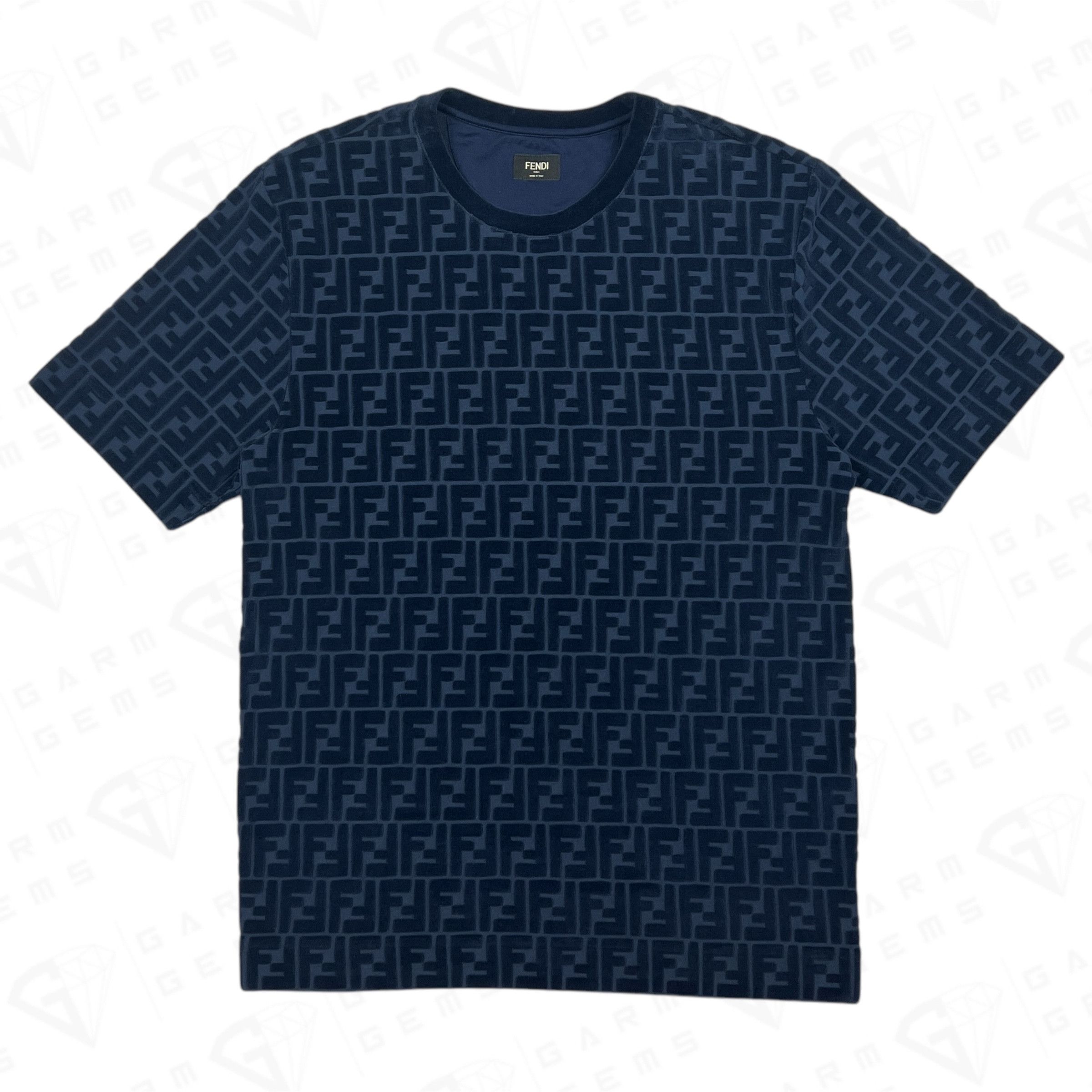 Fendi Fendi Embossed FF Textured T-Shirt Size US M / EU 48-50 / 2 - 1 Thumbnail
