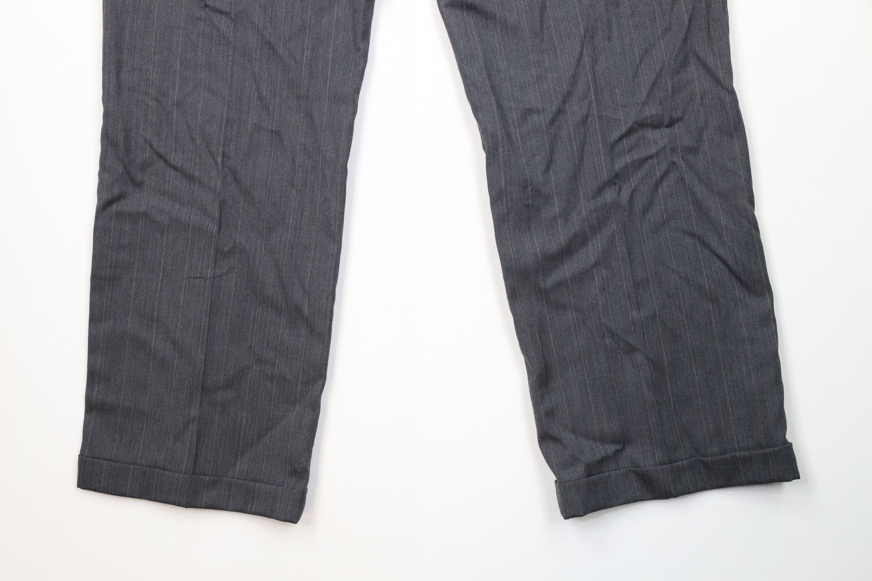 Vintage Vintage 90s Streetwear Wool Striped Wide Leg Chino Pants Size US 38 / EU 54 - 11 Thumbnail