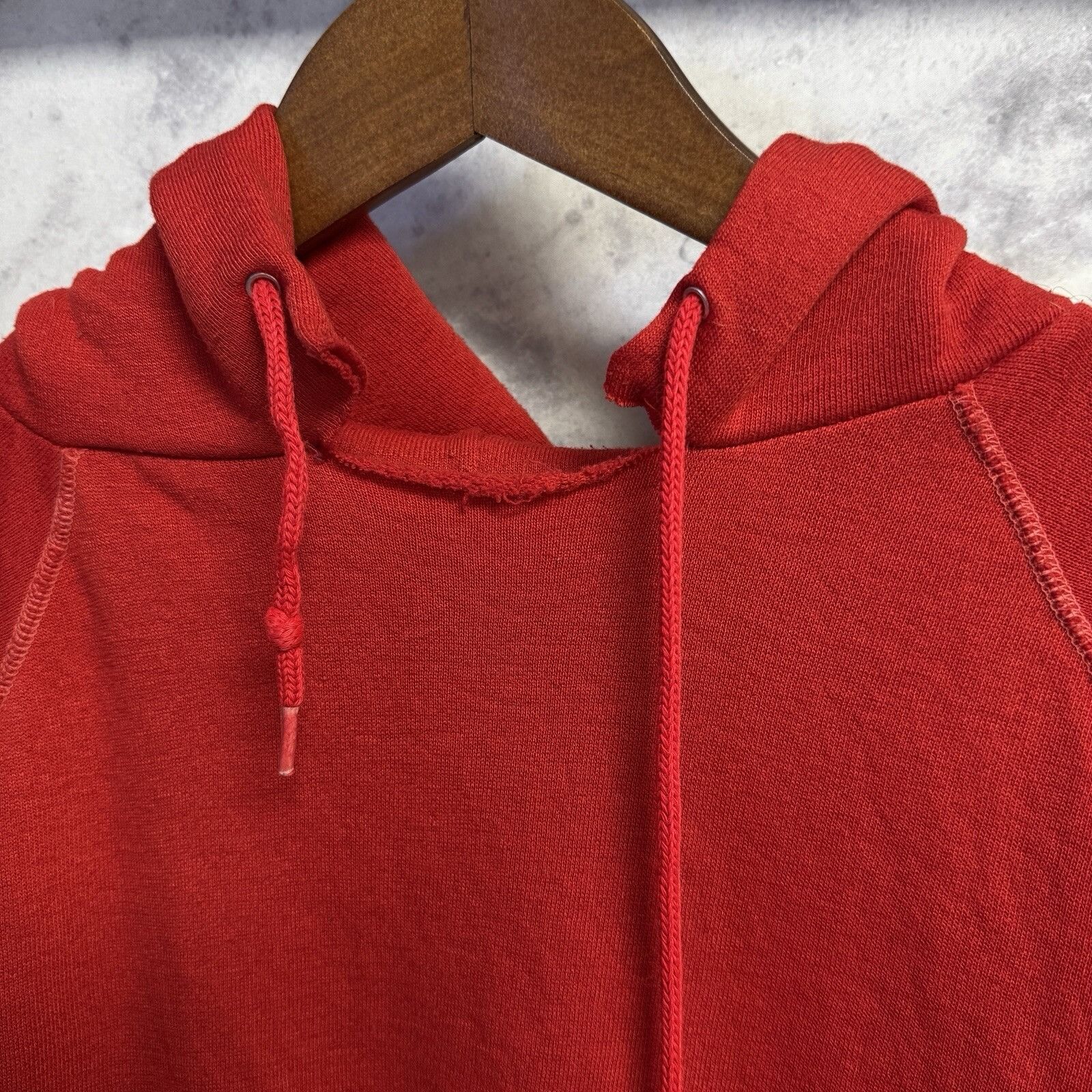 Vintage Vintage 70s 80s Sweat Hoodie Adult S/M Red Sweatshirt Size US M / EU 48-50 / 2 - 3 Thumbnail