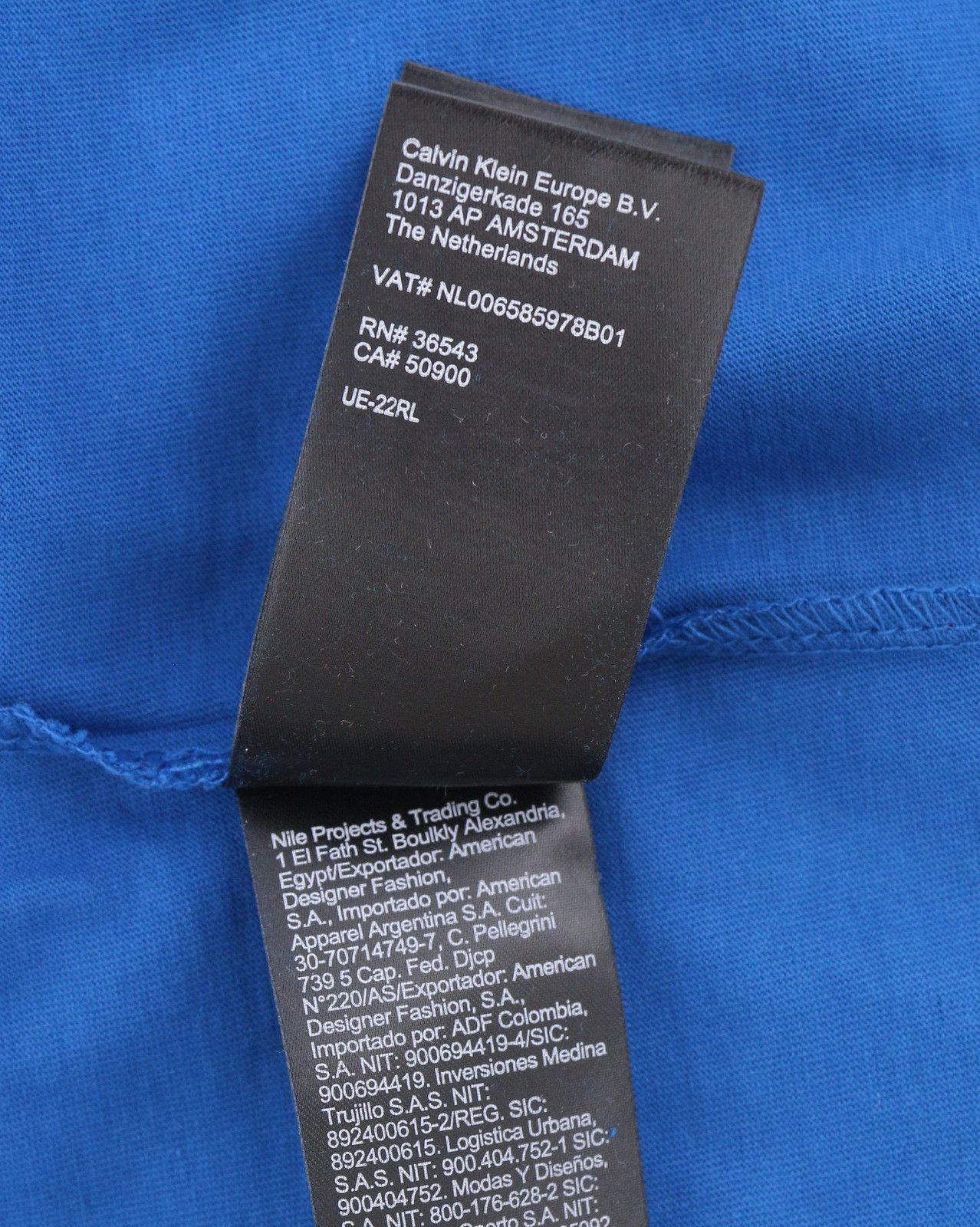 Calvin Klein XL Blue Cotton Tricot Front Logo 87925 Size US XL / EU 56 / 4 - 9 Thumbnail