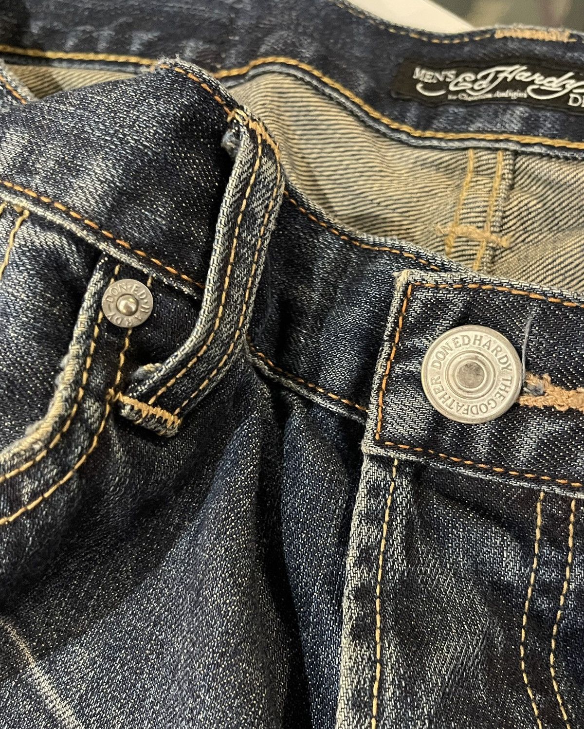 Ed Hardy ‘ ED HARDY ‘ Dark Blue Baggy Jorts ‘ New York City ‘ Size US 34 / EU 50 - 11 Thumbnail