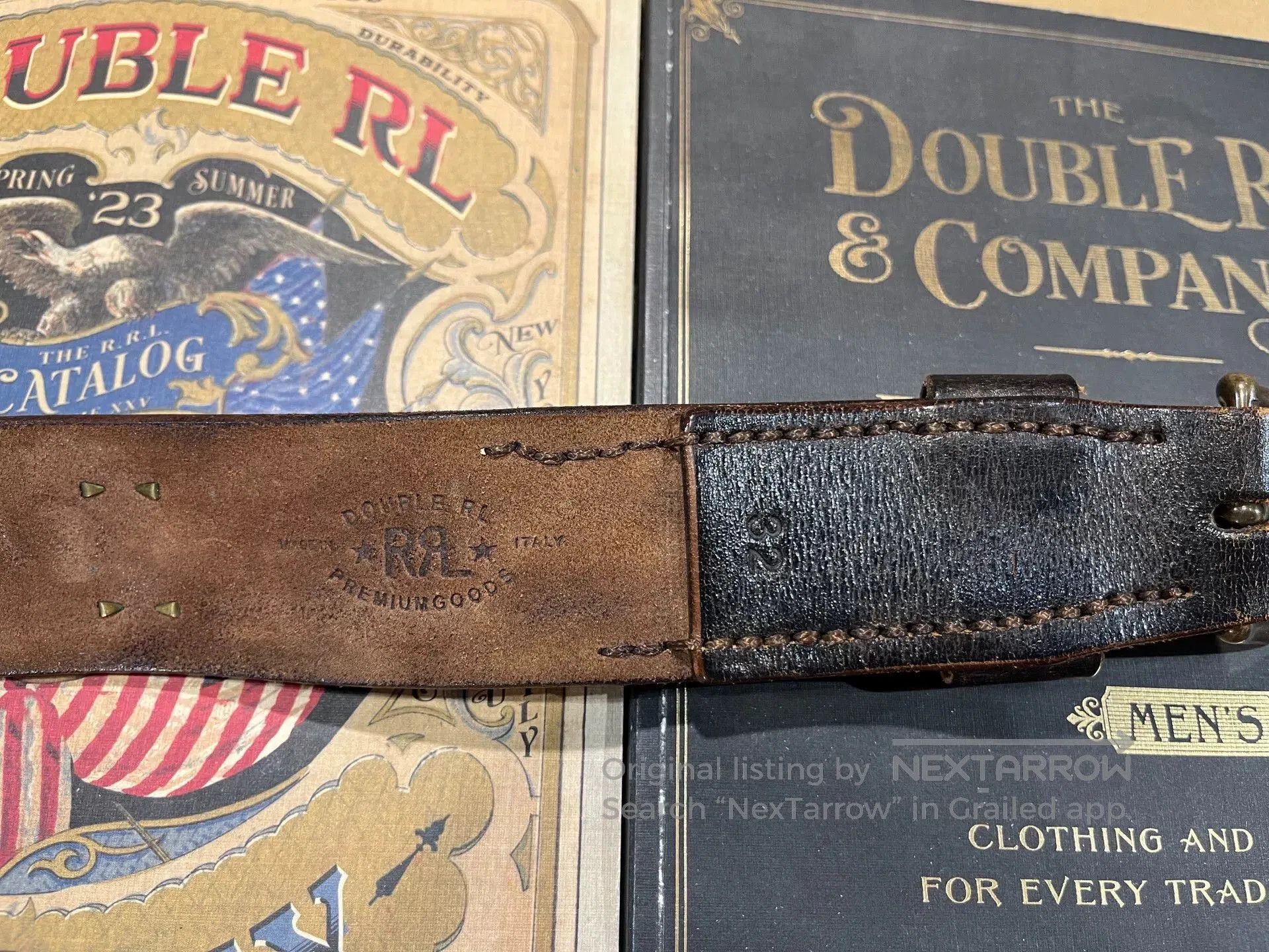RRL Ralph Lauren vintage rrl leather belt from ralph lauren. Size ONE SIZE - 2 Thumbnail