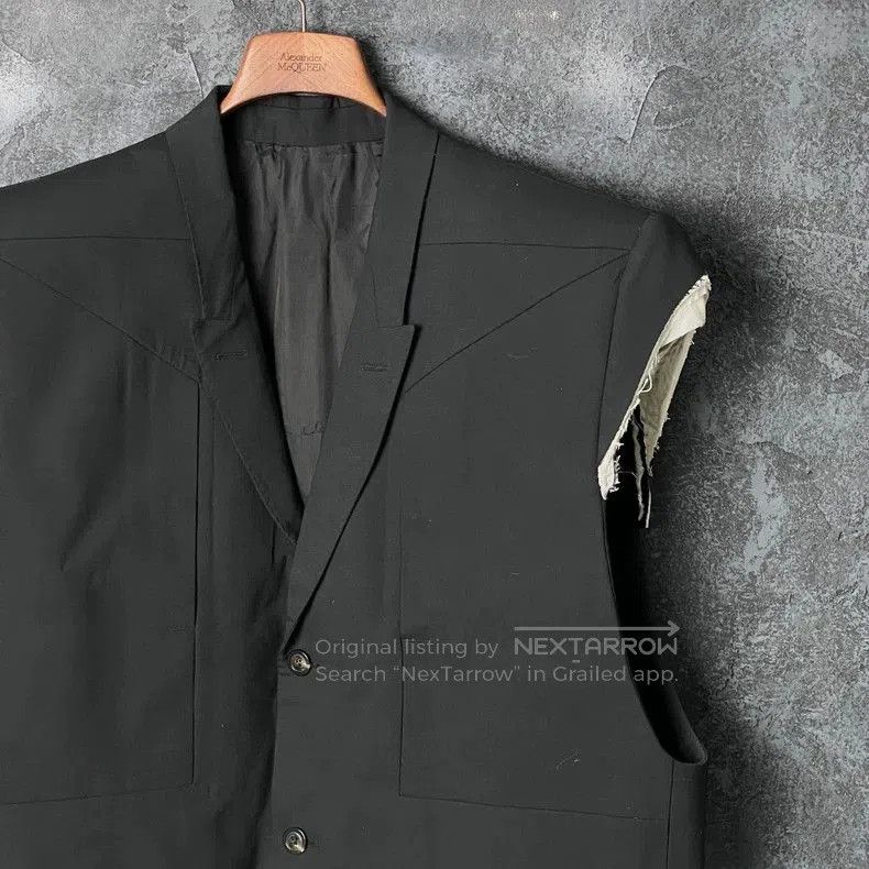 Rick Owens Rick Owens Black Asymmetrical Vest Jacket. Size US M / EU 48-50 / 2 - 3 Thumbnail
