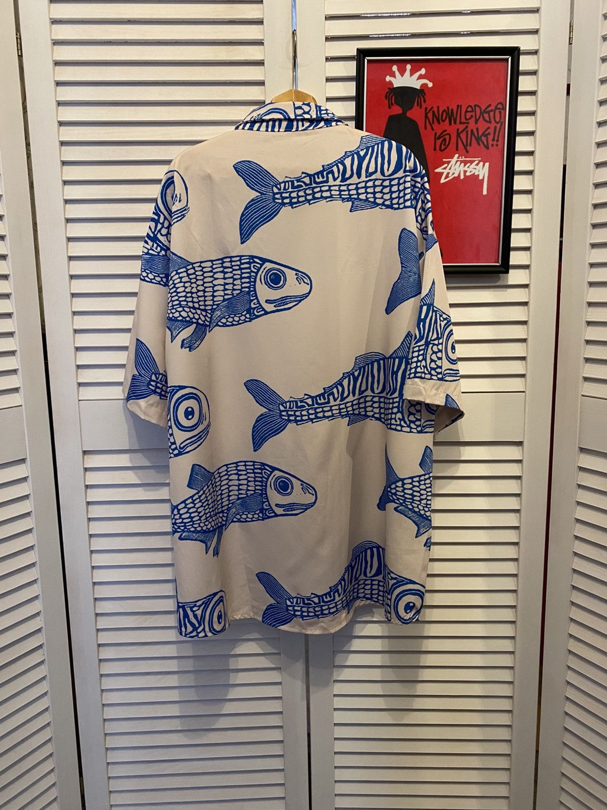 Hysteric Glamour Hawaiian Shirt Button Up 3D Beach Fish Monogram Abstract ML Size US XL / EU 56 / 4 - 5 Thumbnail