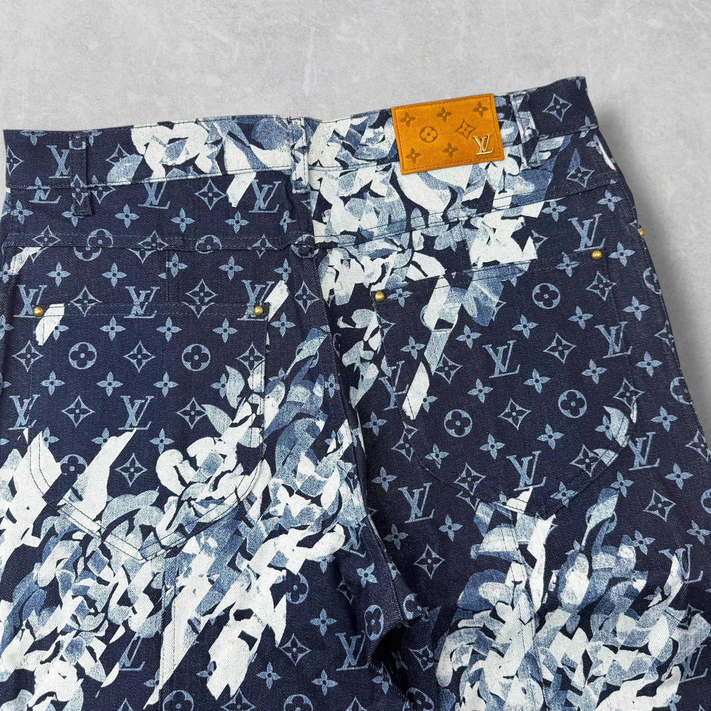 Louis Vuitton Louis Vuitton Monogram Flower Graphic Denim 34 Size US 34 / EU 50 - 4 Thumbnail