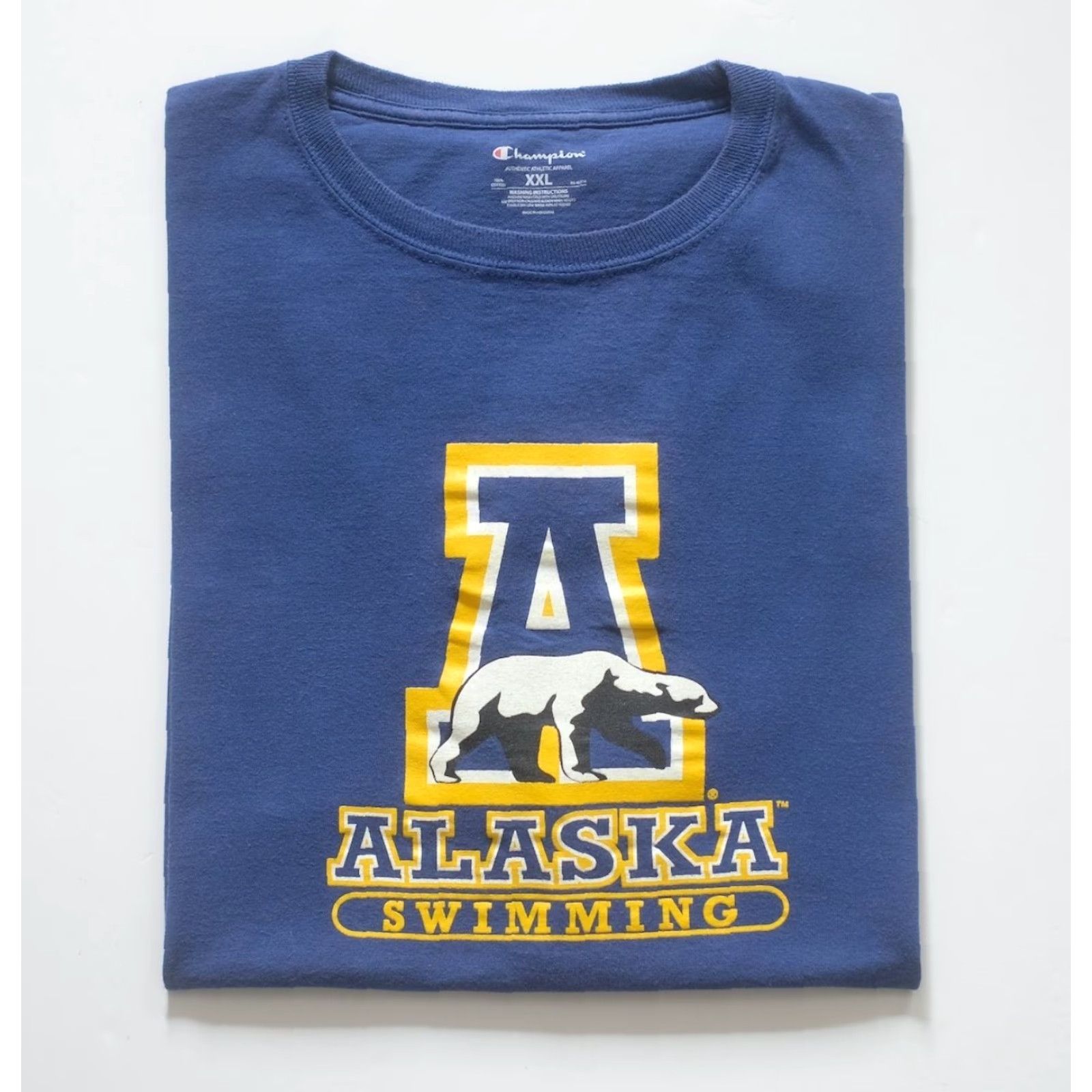 Champion VINTAGE Champion NCAA VTG ALASKA NANOOK SWIMMING BLUE RETRO T SHIRT MEN SZ 2XL 2010-2019 Shirt Men 2XL Blue Retro School Athlet ic Size US XXL / EU 58 / 5 - 5 Thumbnail