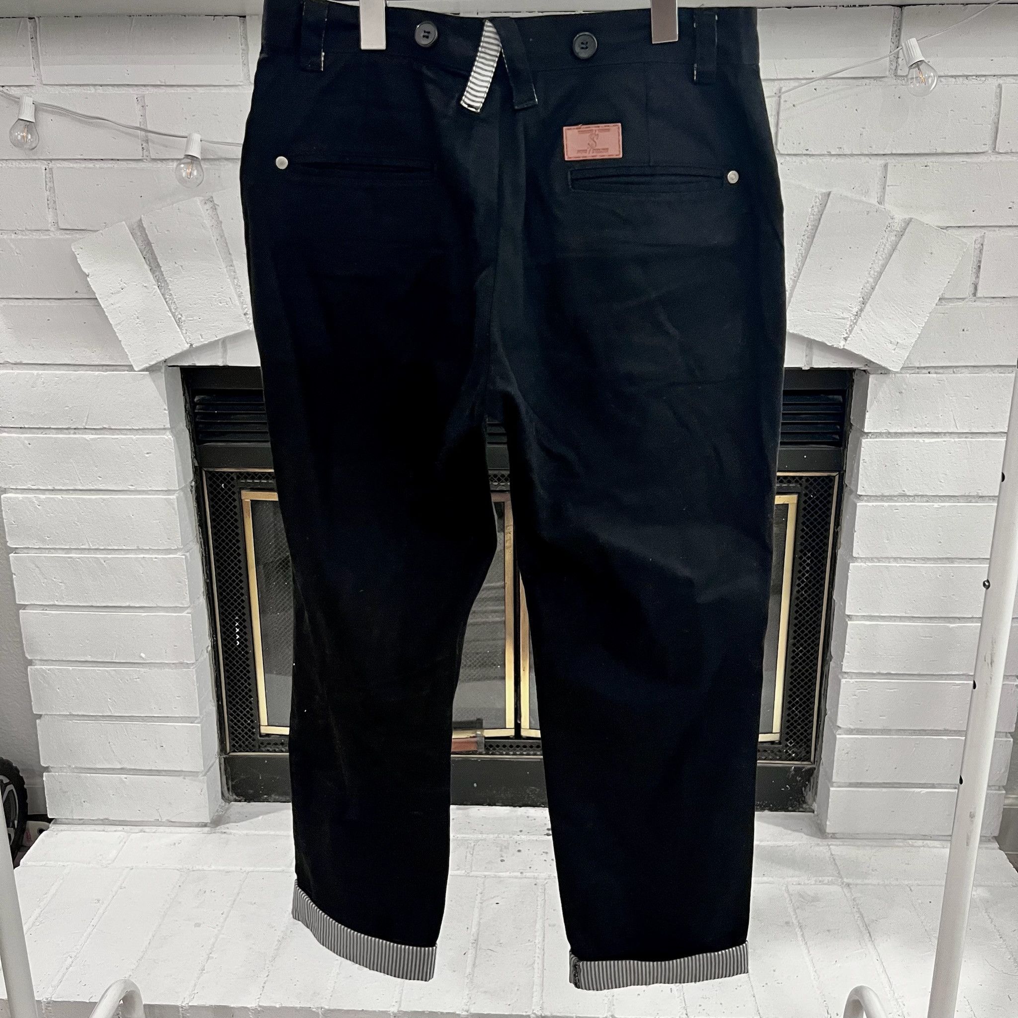 Other Satcas Ash Limited Folded Pinstripe Chino Pants - Black Size US 30 / EU 46 - 5 Thumbnail