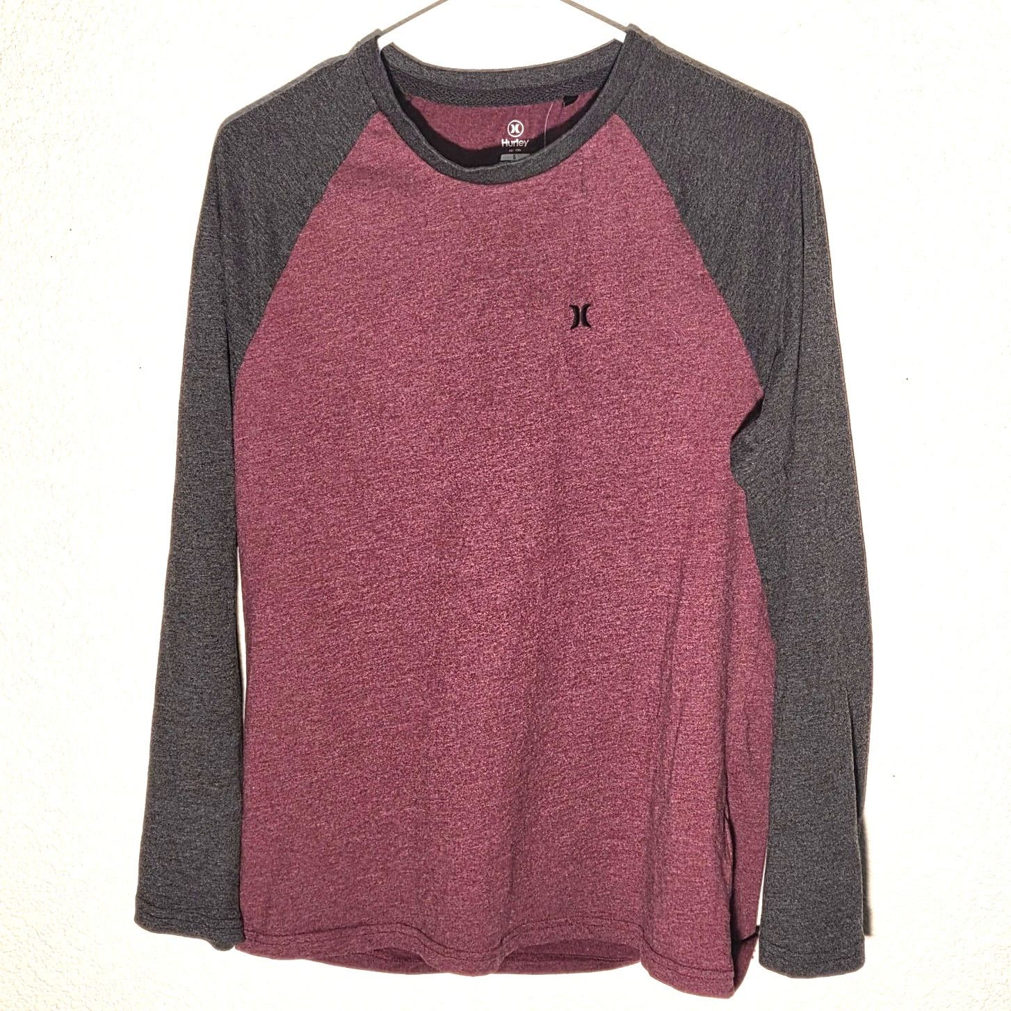 Hurley Hurley Men's Small Burgundy Color Block Long Sleeve Tee Size US S / EU 44-46 / 1 - 4 Thumbnail