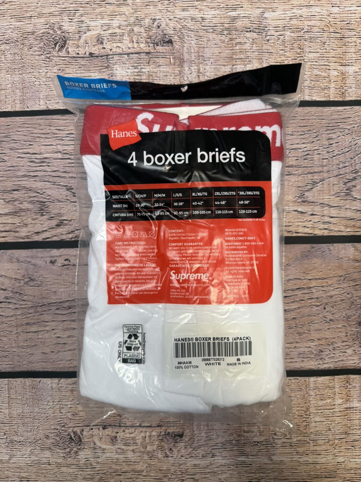 Supreme NEW Supreme Hanes Boxers 4-Pack - White - size S Size ONE SIZE - 2 Thumbnail